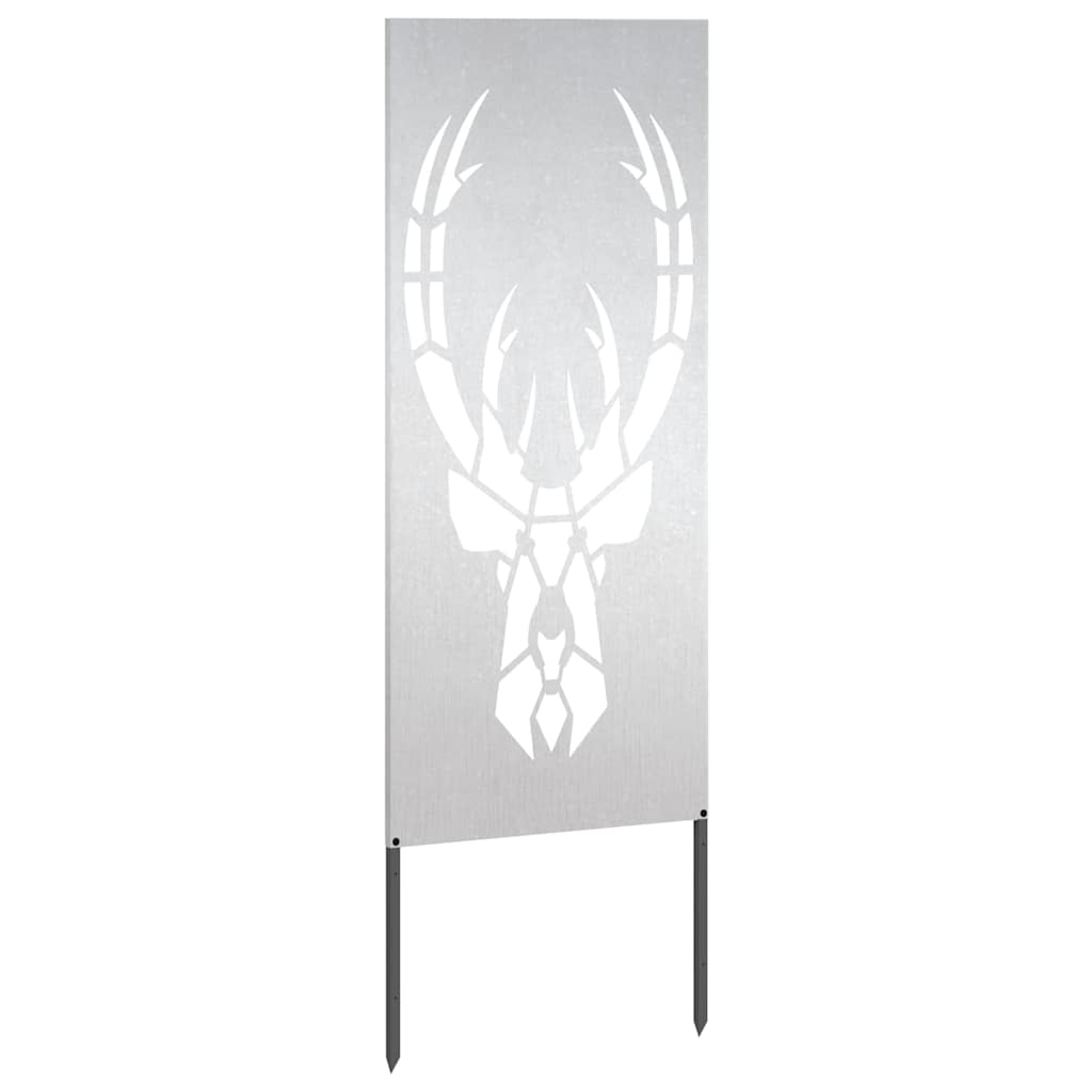 Hageprivat skjerm Dyretrykk sølv 50 x 140 cm Rustfritt stål