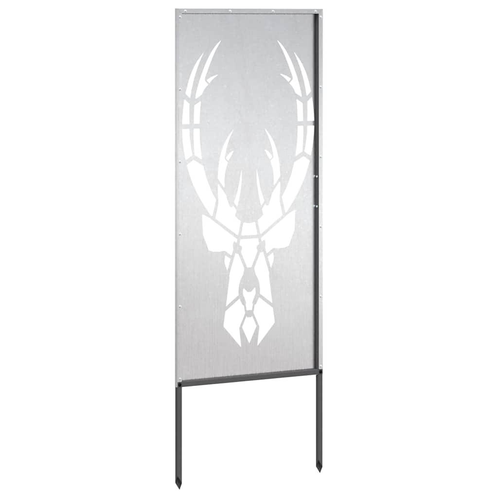 Hageprivat skjerm Dyretrykk sølv 50 x 140 cm Rustfritt stål