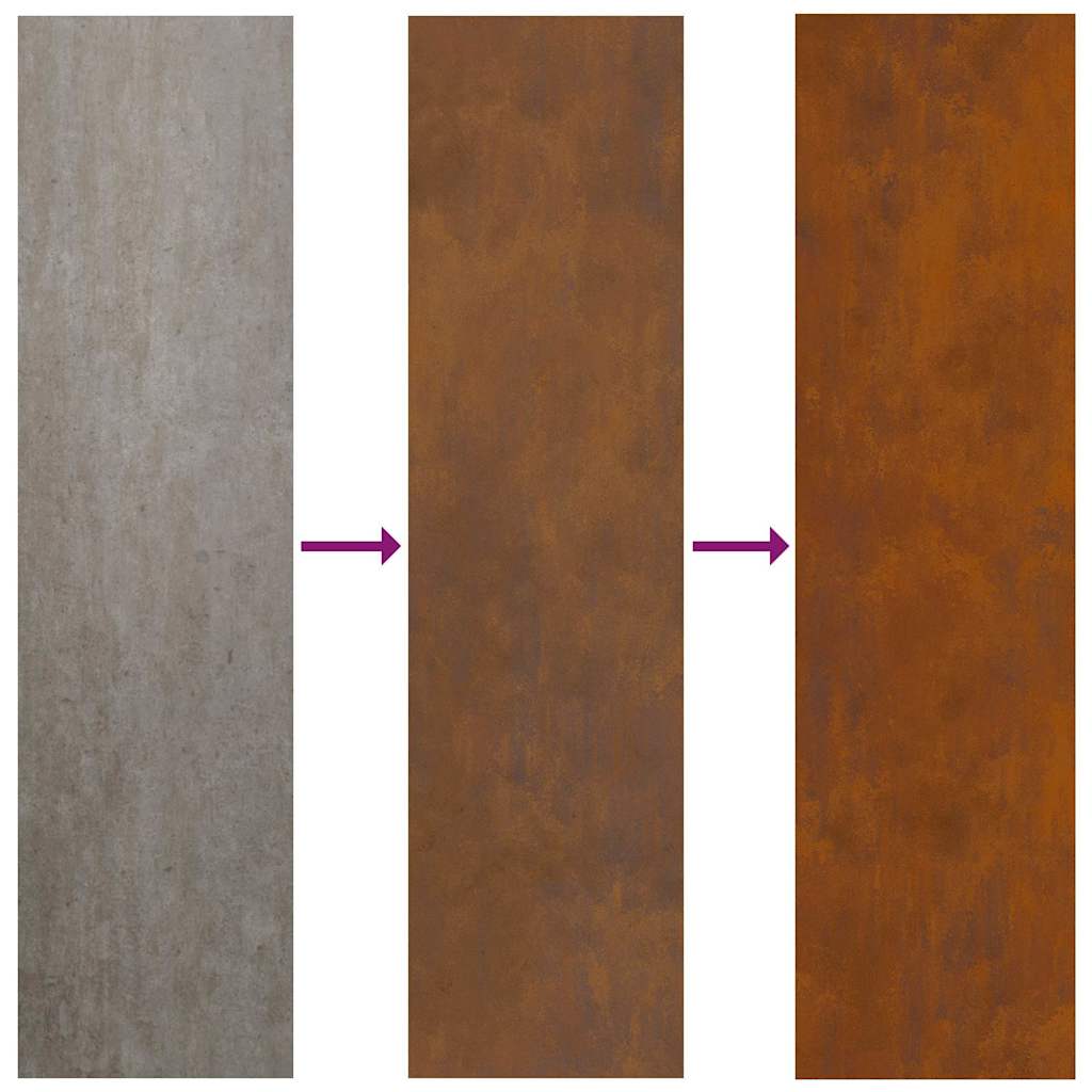 Hageprivat skjerm Dyretrykk Rusten 50 x 140 cm Cortenstål