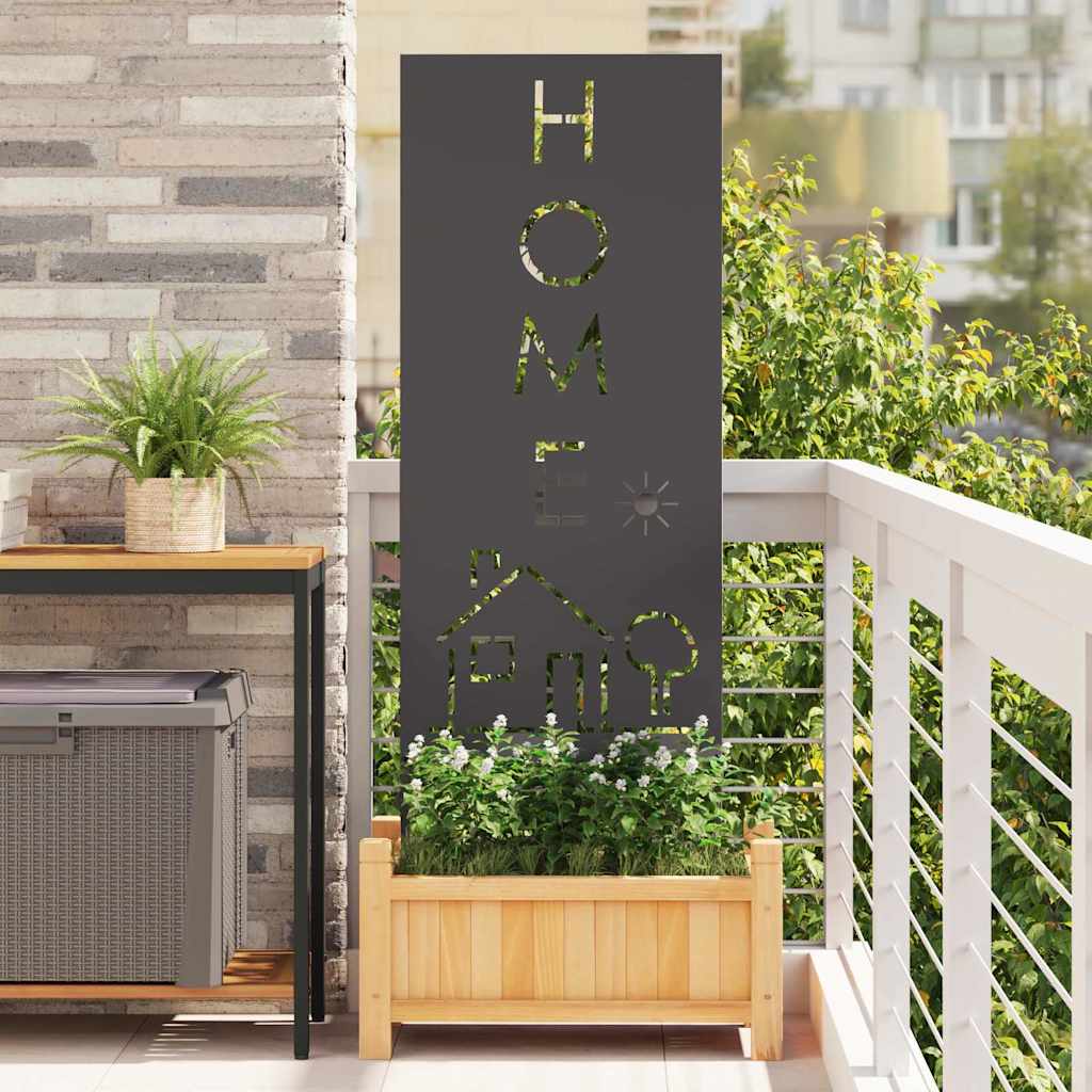 Hageprivat skjerm Fretwork Svart 50 x 140 cm Kaldvalsestål