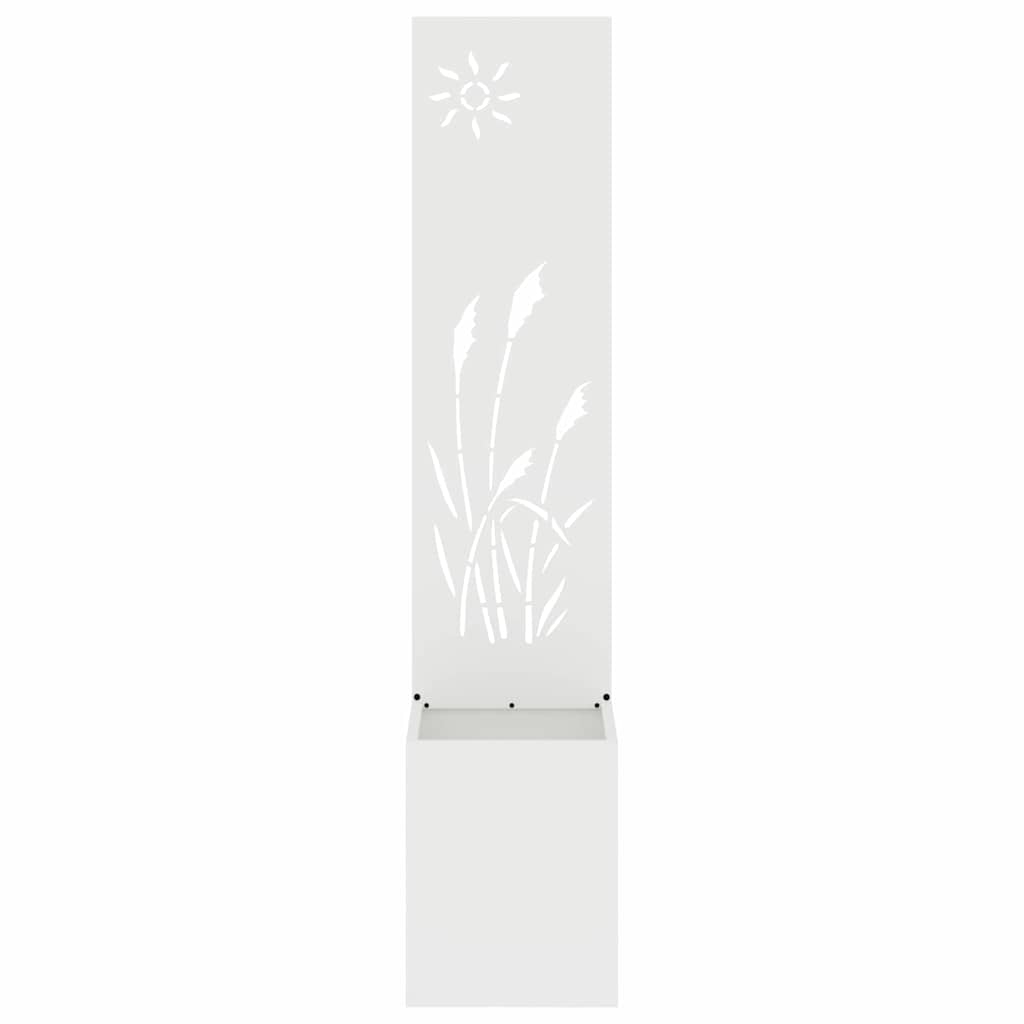 Hageprivat skjerm Fretwork Hvit 32 x 150 cm Kaldvalsestål