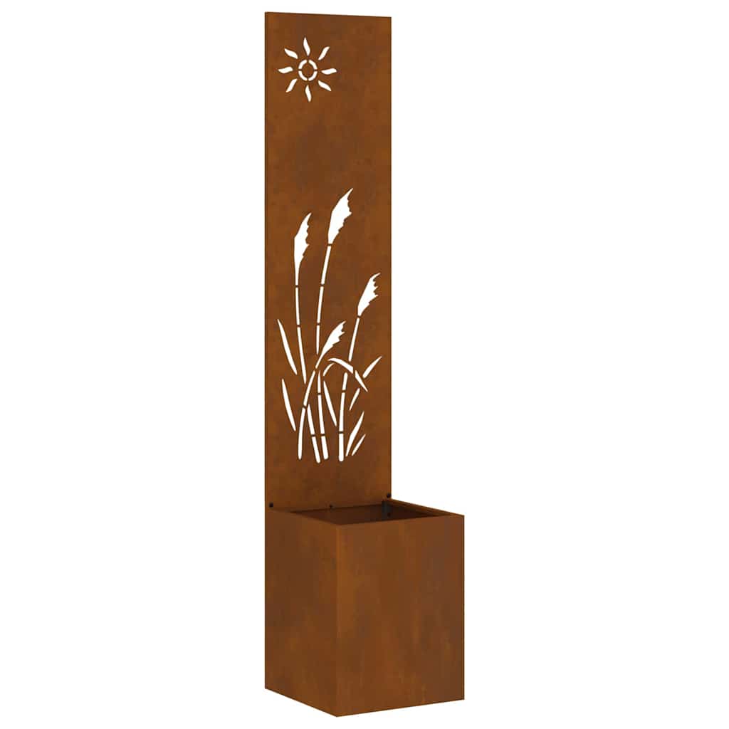 Hageprivat skjerm Fretwork Rusten 32 x 140 cm Cortenstål