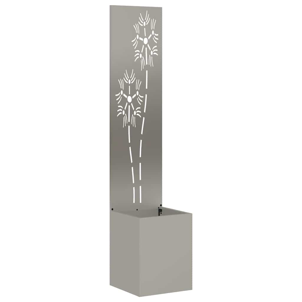 Hageprivat skjerm Blomster Rusten 32 x 32 x 150 cm Cortenstål