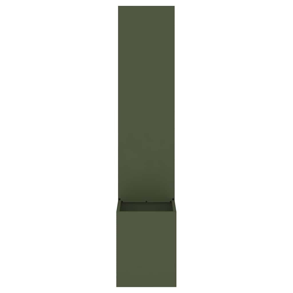 Hageprivat skjerm Olivengrønn 32 x 150 cm Kaldvalsestål
