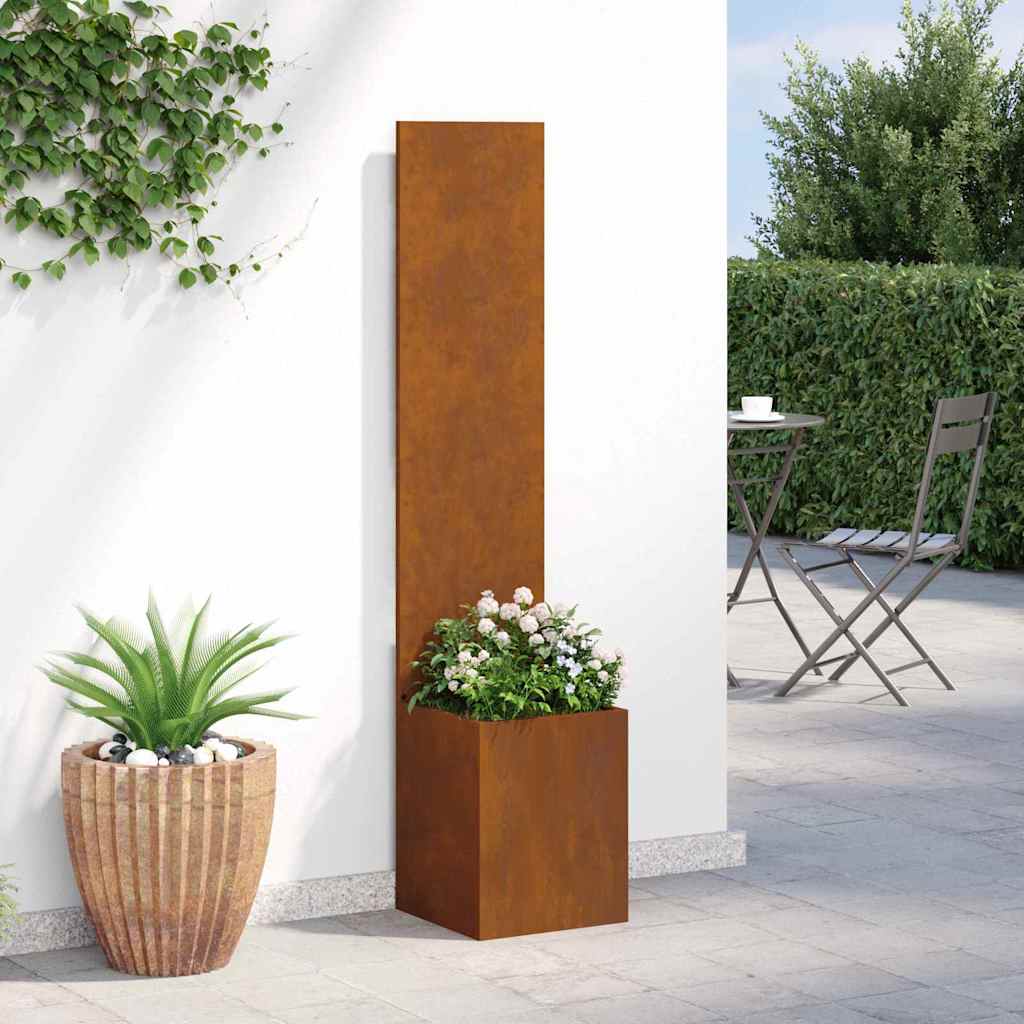 Hageprivat skjerm Fretwork Rusten 32 x 150 cm Cortenstål