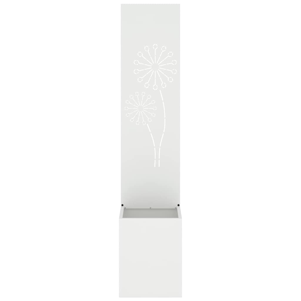 Hageprivat skjerm Fretwork Hvit 32 x 150 cm Kaldvalsestål