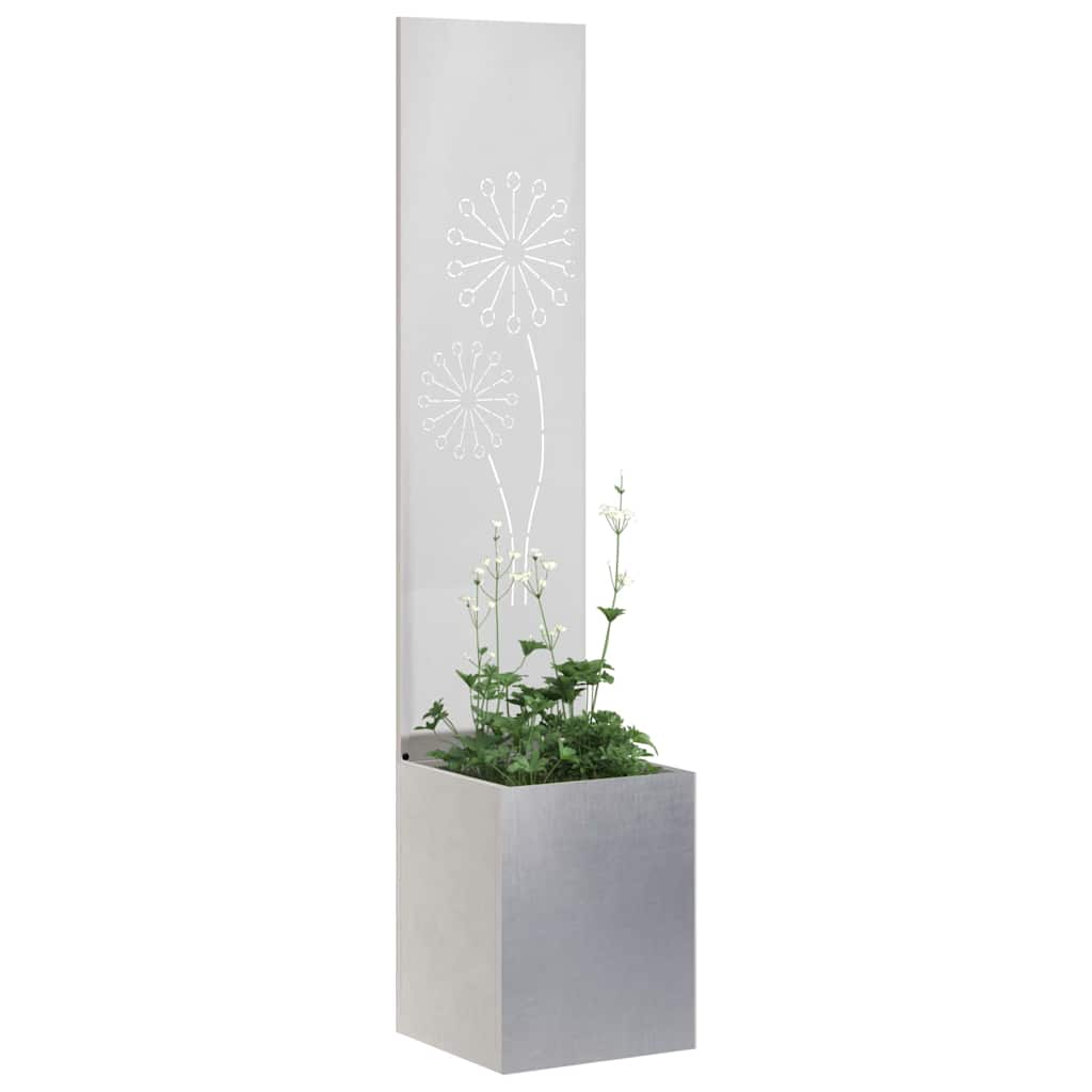 Hageprivat skjerm Fretwork Sølv 32 x 150 cm Rustfritt stål