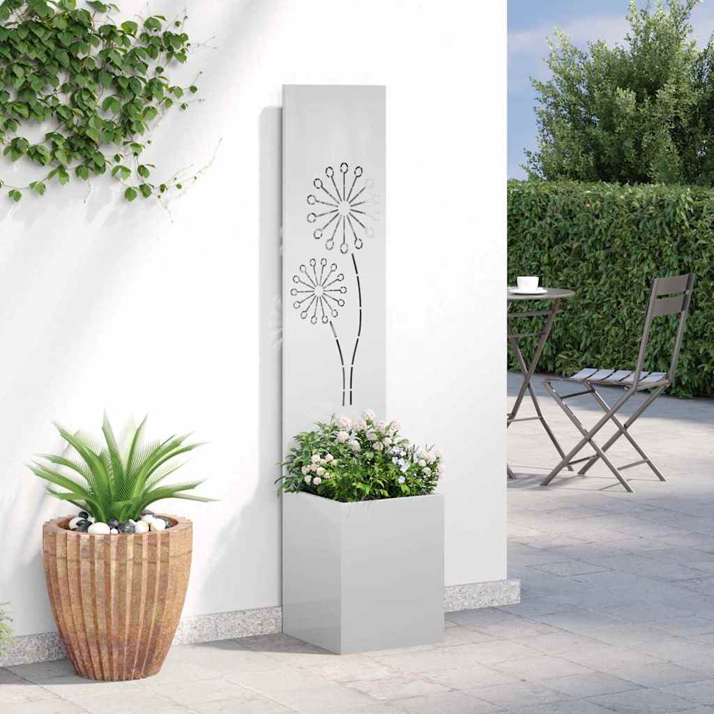 Hageprivat skjerm Fretwork sølv 32 x 150 cm Galvanisert stål