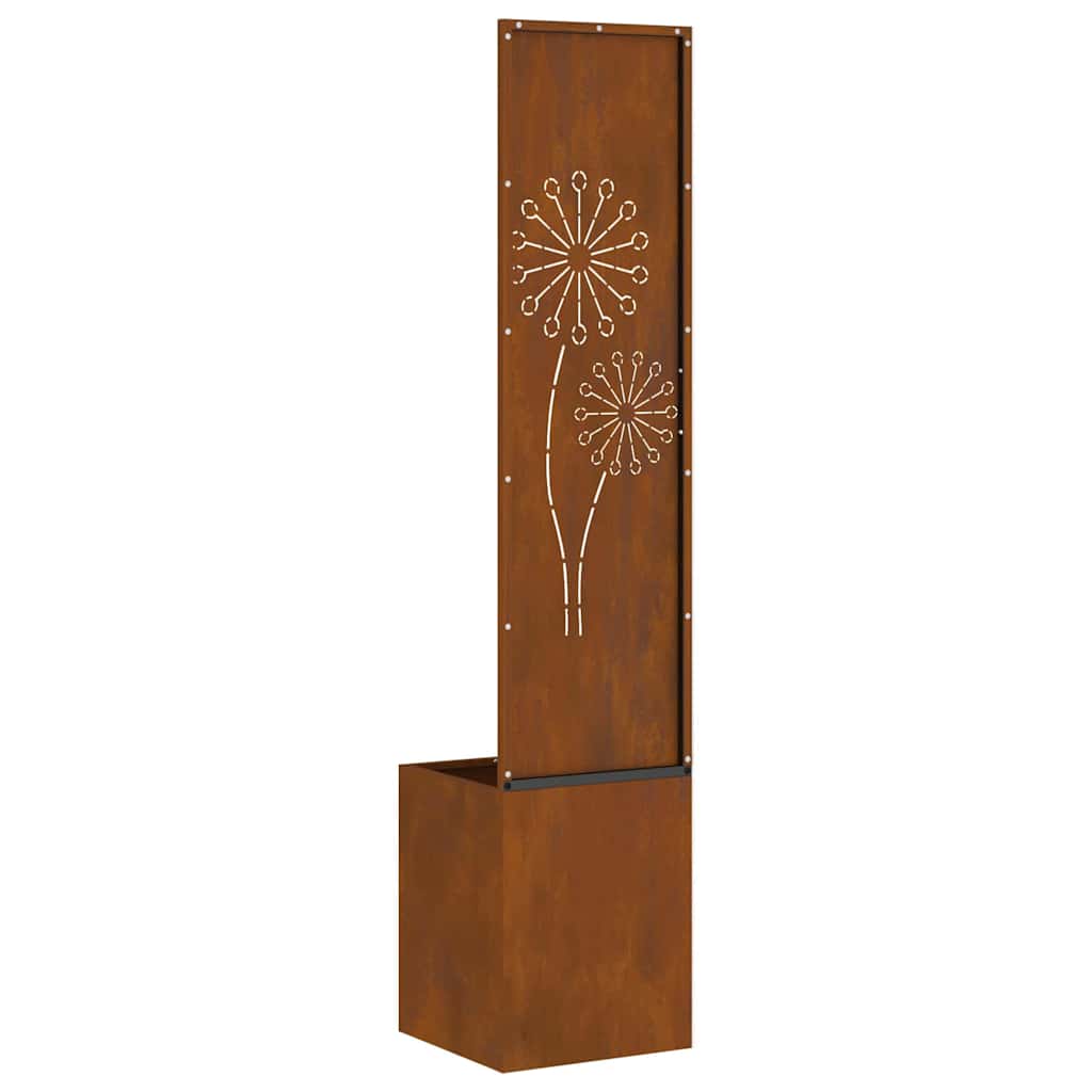 Hageprivat skjerm Fretwork Rusten 32 x 32 x 150 cm Cortenstål