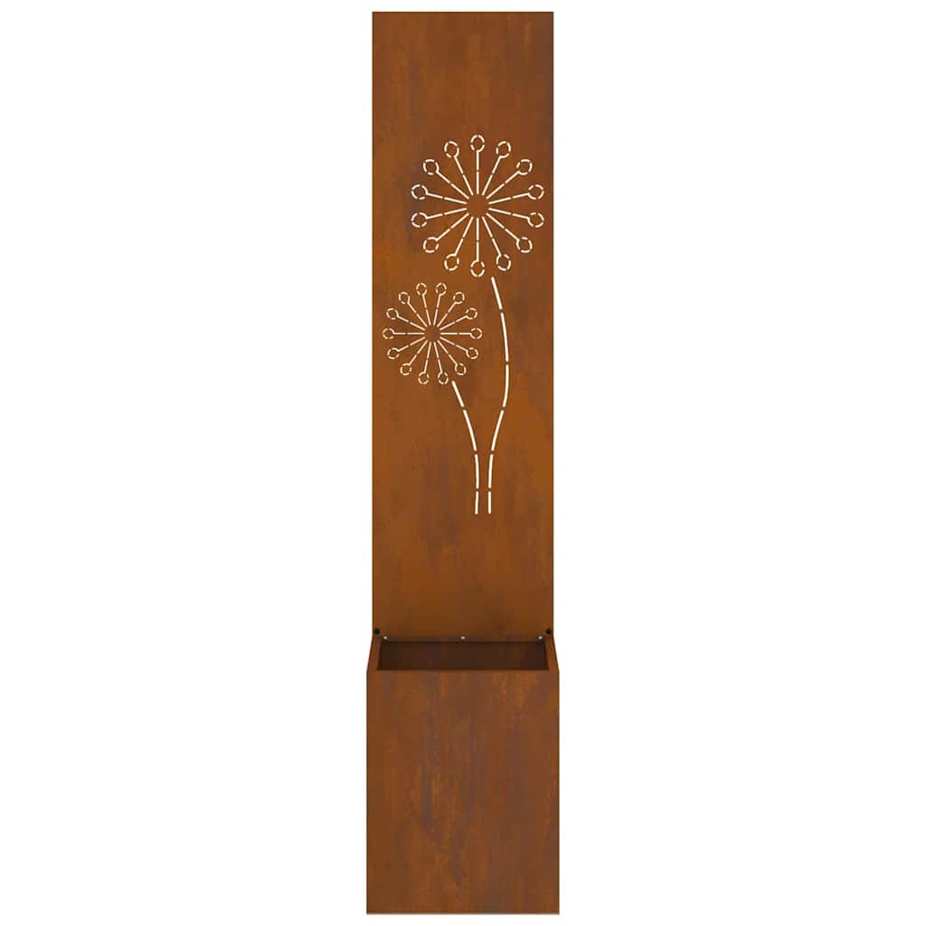 Hageprivat skjerm Fretwork Rusten 32 x 32 x 150 cm Cortenstål