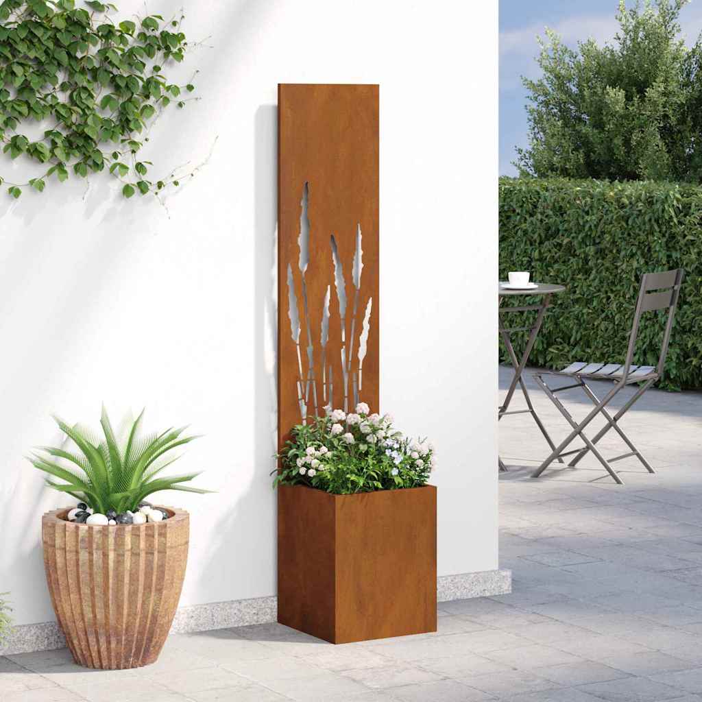 Hageprivat skjerm Fretwork Rusten 32 x 150 cm Cortenstål