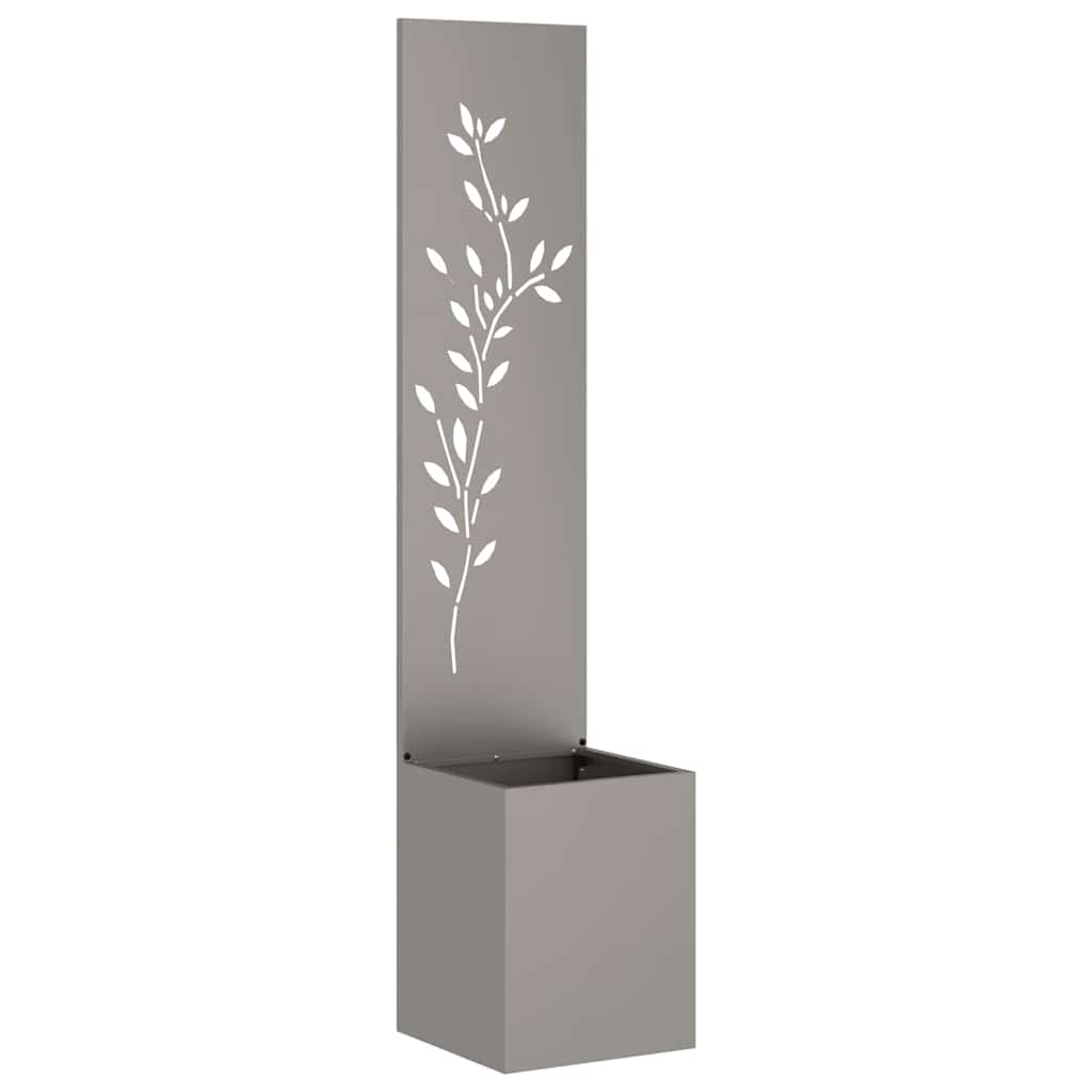 Hageprivat skjerm Blomster Rusten 32 x 32 x 150 cm Cortenstål