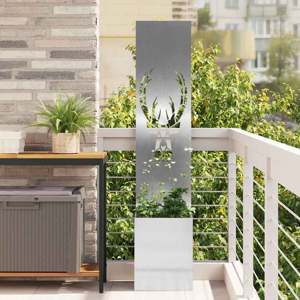 Hageprivat skjerm Sølv 32 x 32 x 150 cm Rustfritt stål