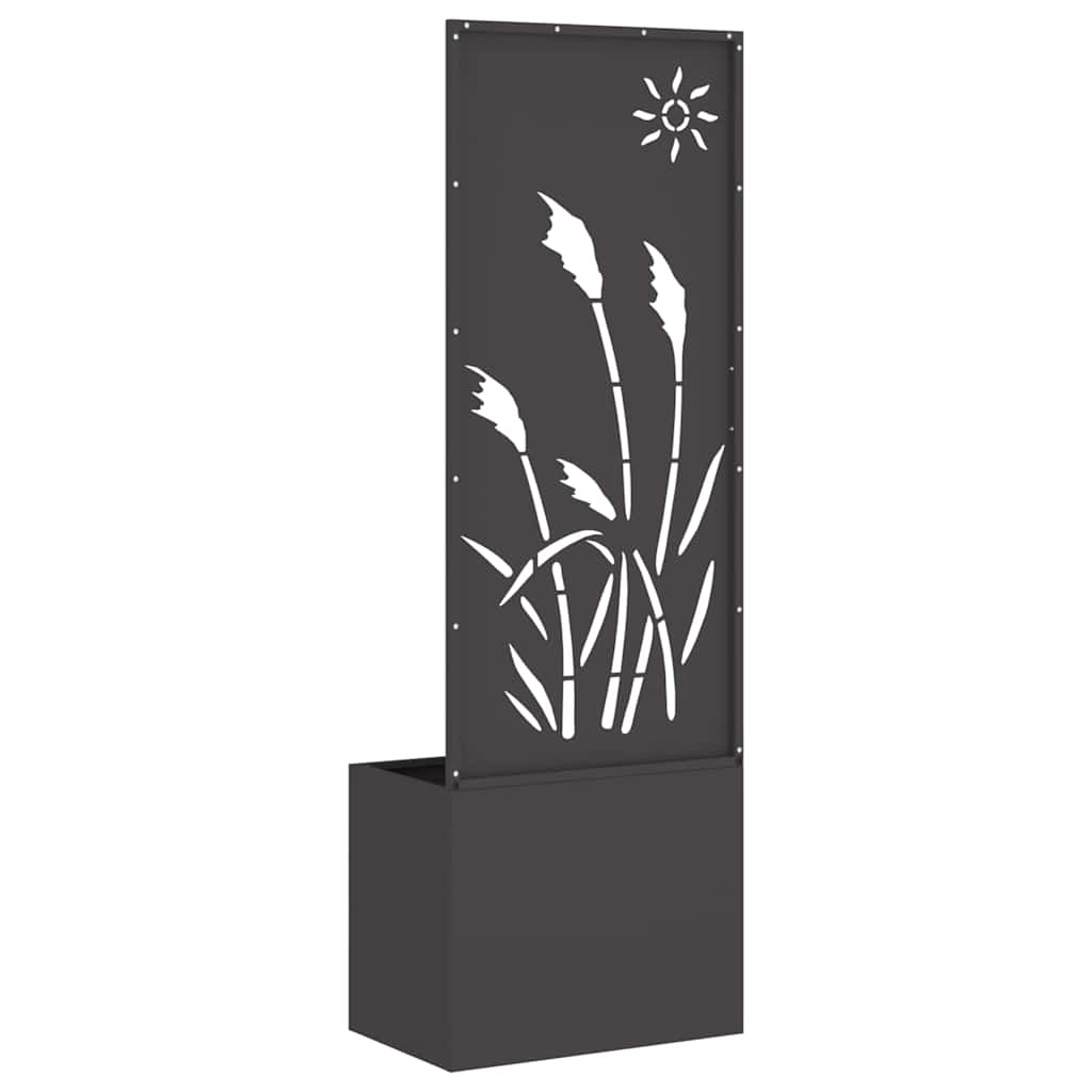 Hageprivat skjerm Fretwork Svart 50 x 150 cm Kaldvalsestål