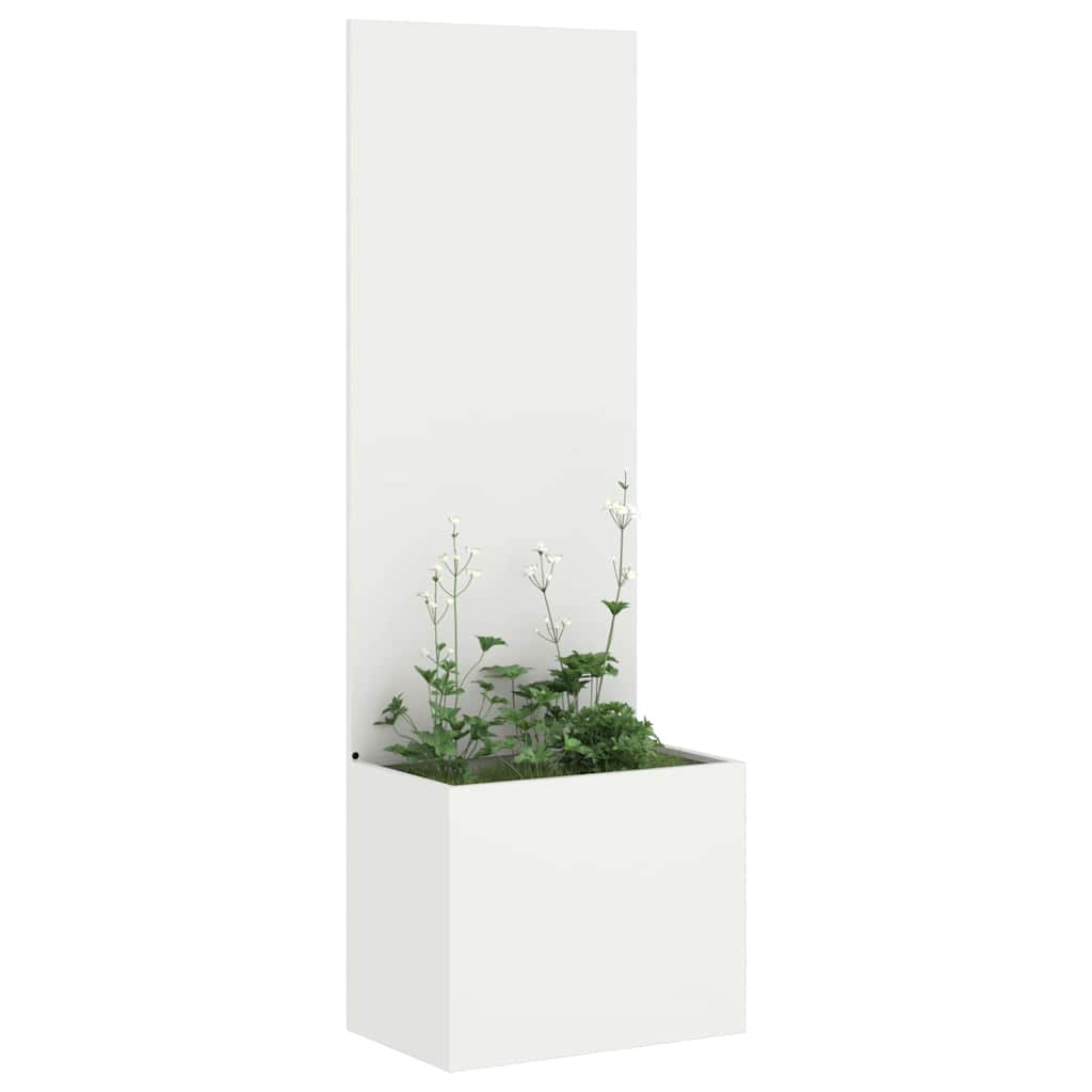 Hageprivat skjerm Fretwork Hvit 50 x 32 x 150 cm Kaldvalsestål