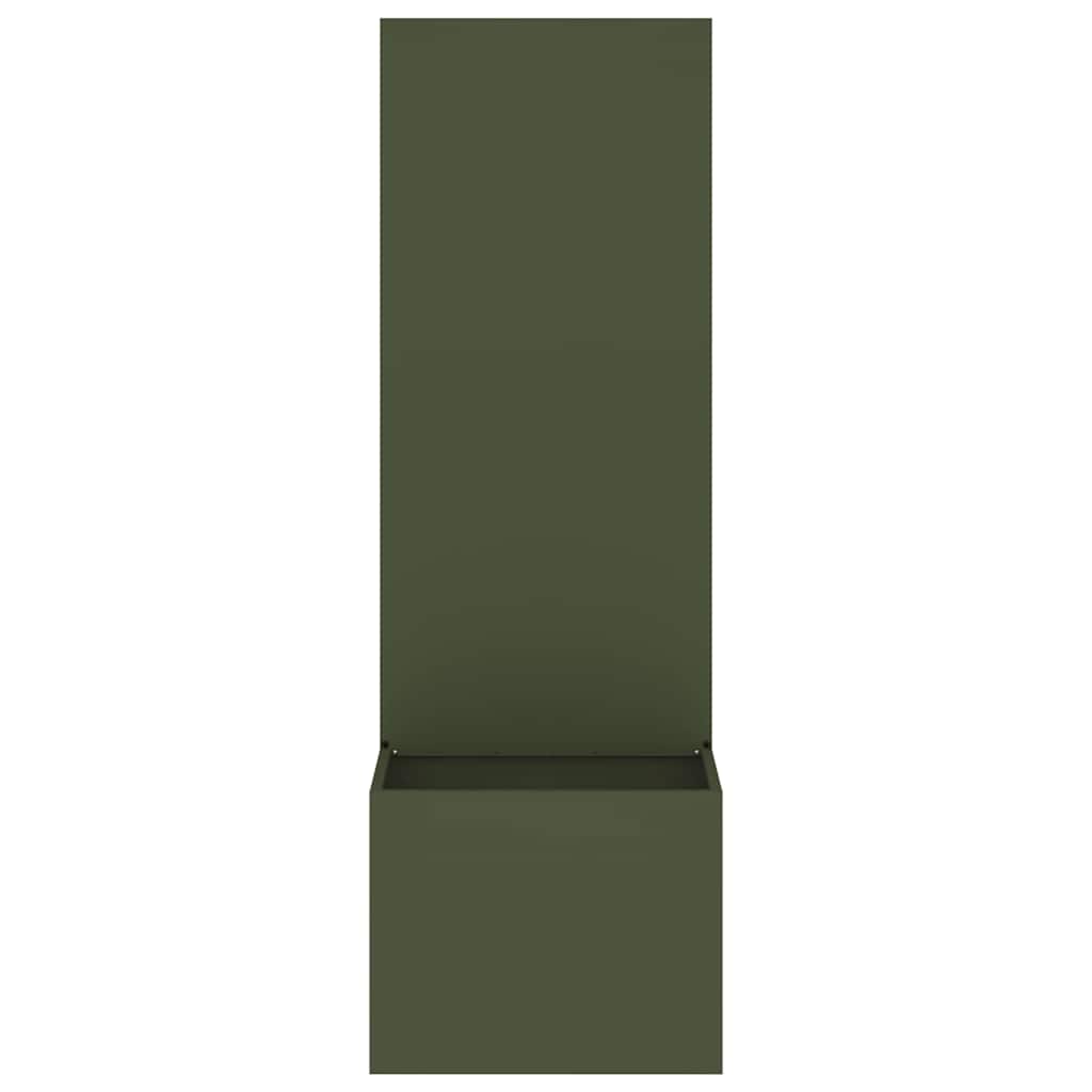 Hageprivat skjerm Olivengrønn 50 x 150 cm Kaldvalsestål