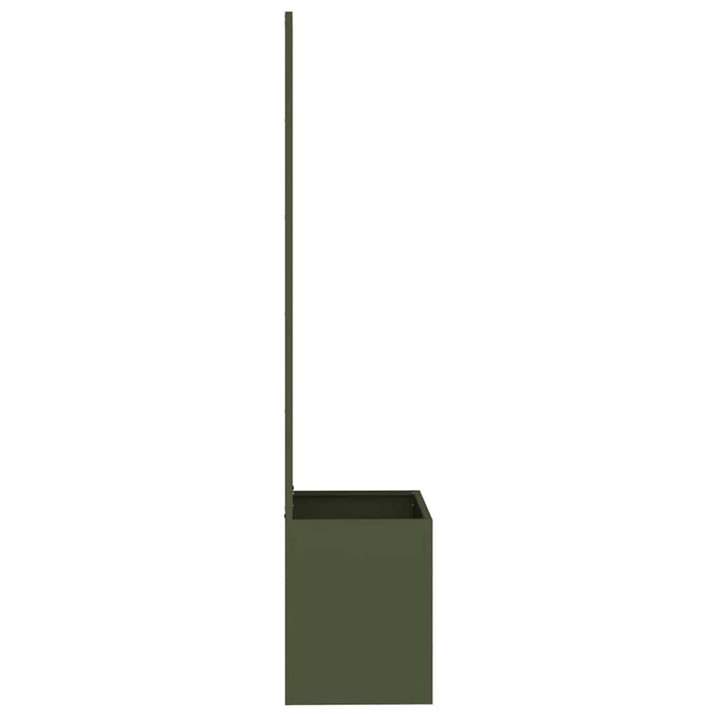 Hageprivat skjerm Olivengrønn 50 x 150 cm Kaldvalsestål