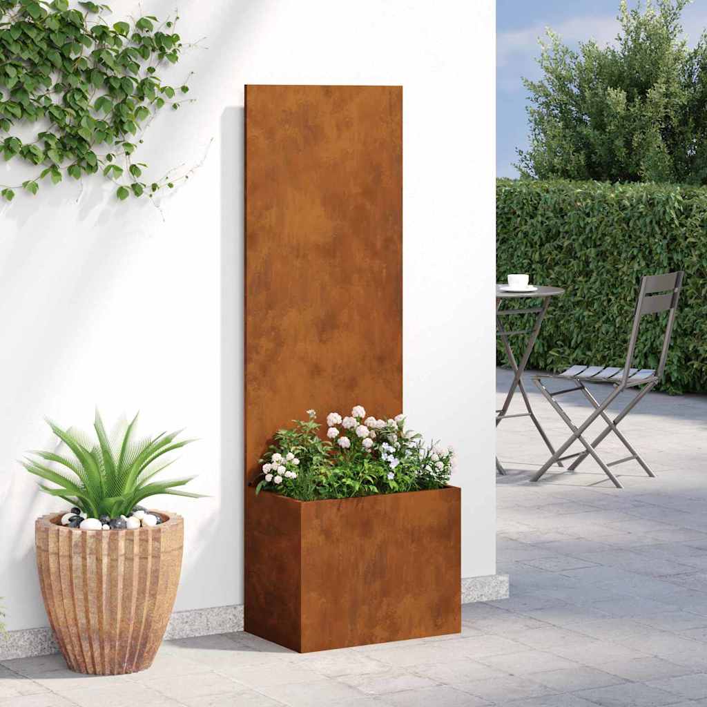 Hageprivat skjerm Fretwork Rusten 50 x 32 x 150 cm Cortenstål