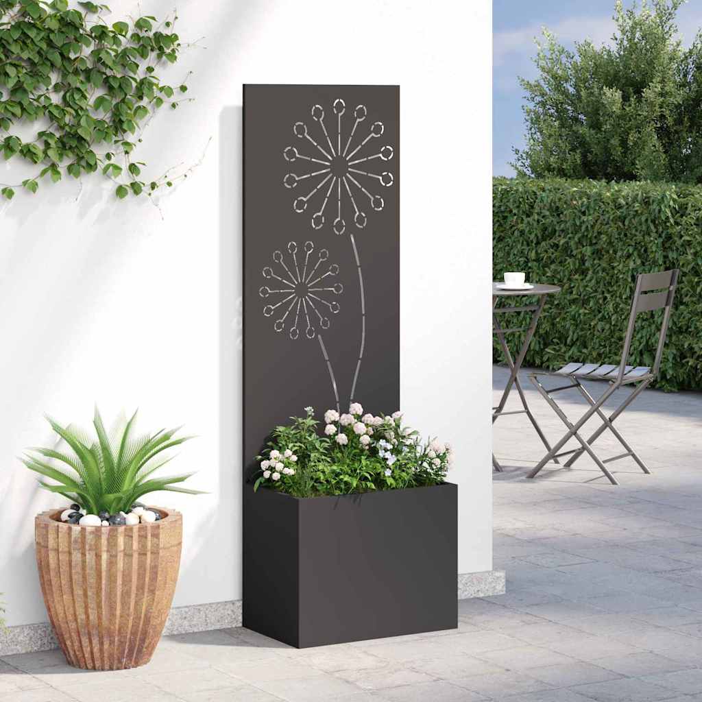 Hageprivat skjerm Fretwork Svart 50 x 150 cm Kaldvalsestål
