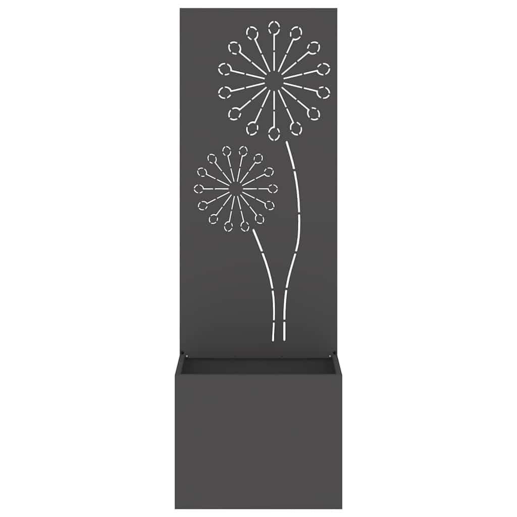 Hageprivat skjerm Fretwork Svart 50 x 150 cm Kaldvalsestål