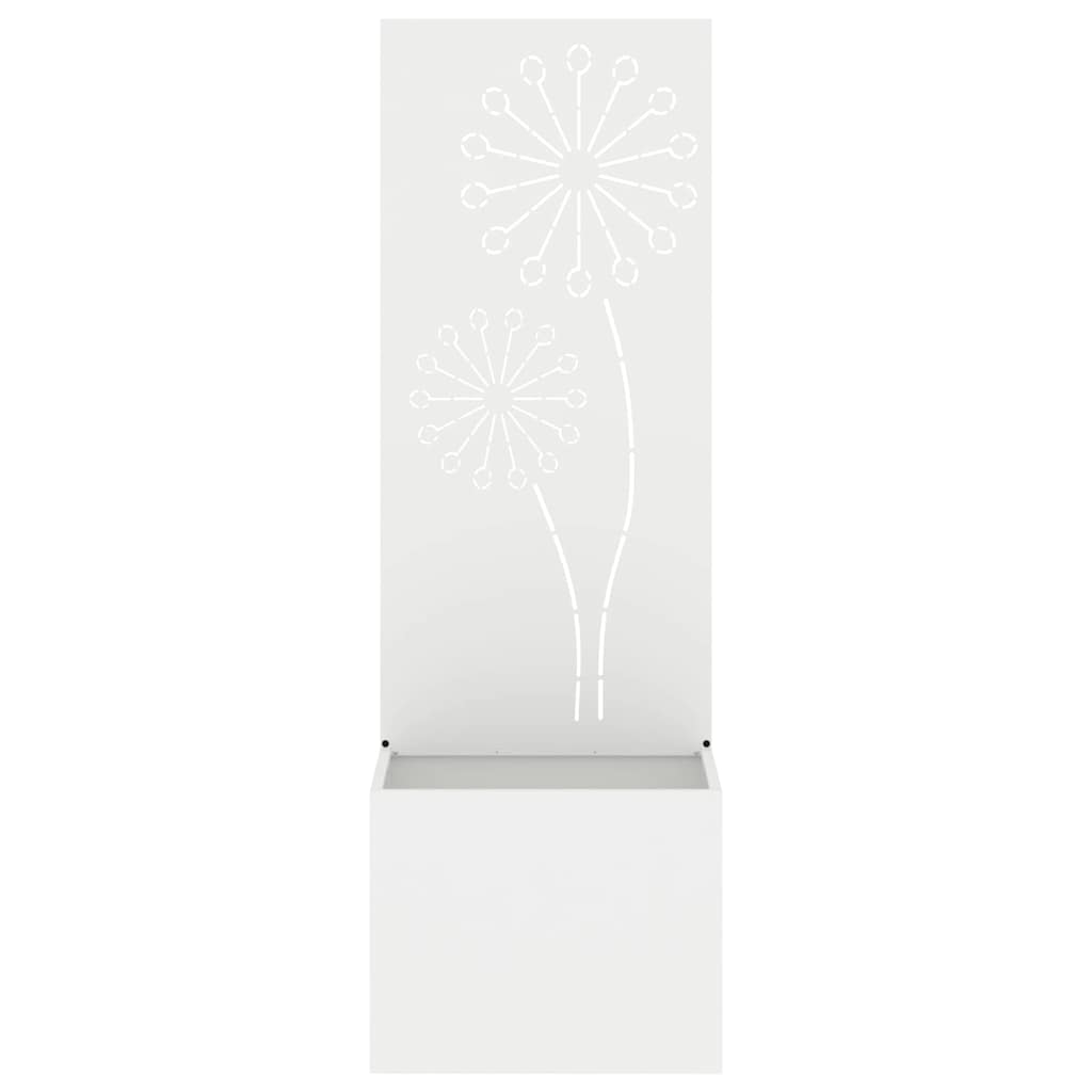 Hageprivat skjerm Fretwork Hvit 50 x 150 cm Kaldvalsestål