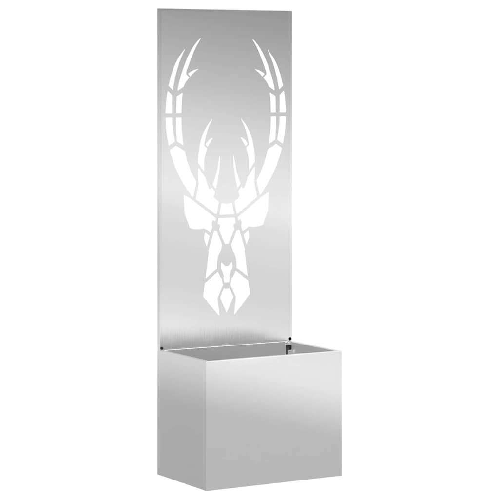 Hageprivat skjerm Dyretrykk sølv 50 x 140 cm Galvanisert stål