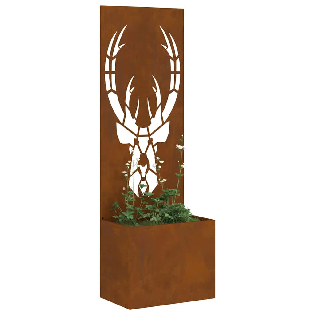 Hageprivat skjerm Dyretrykk Rusten 50 x 150 cm Cortenstål