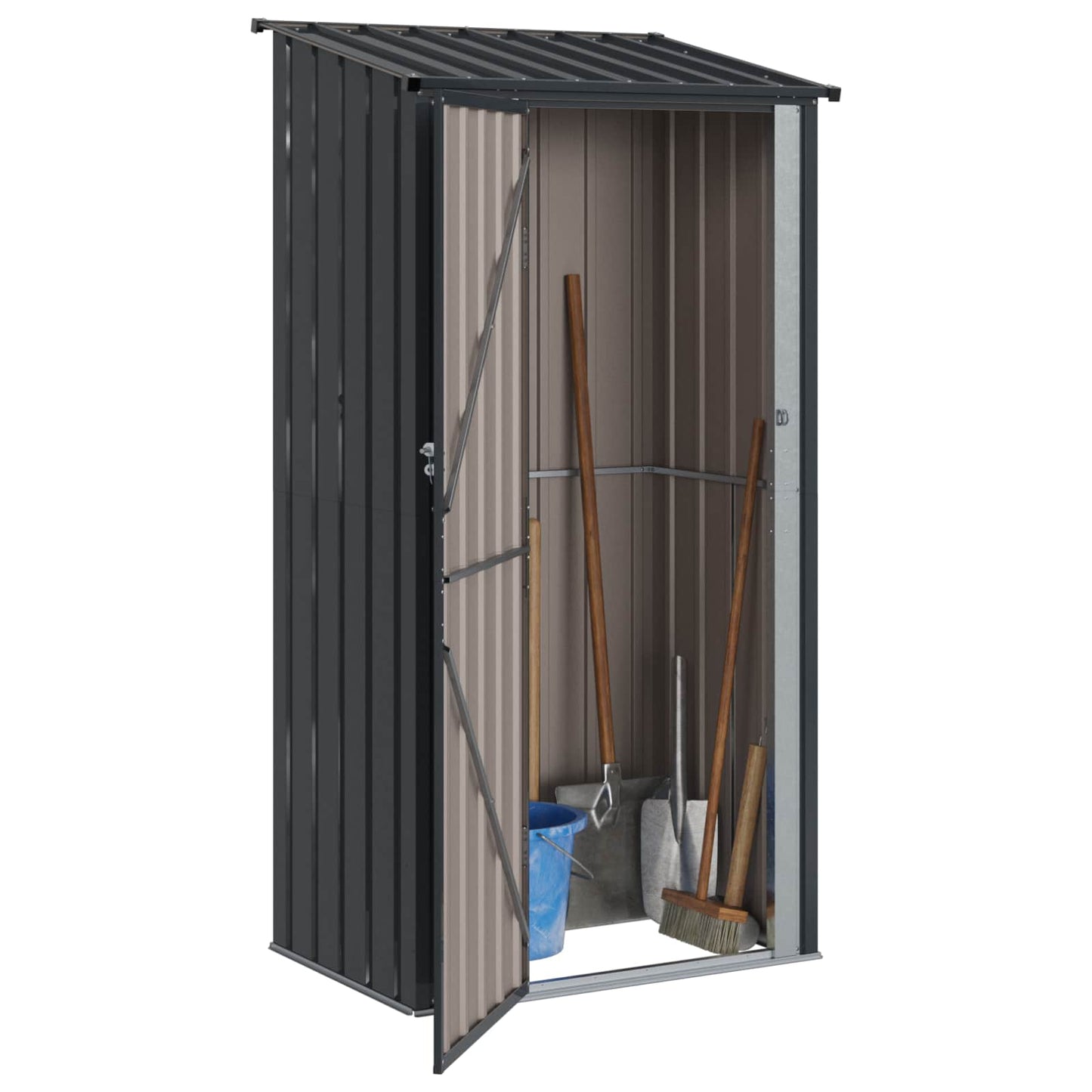 Hageskur Antrasitt 103 x 74 x 200 cm Metall
