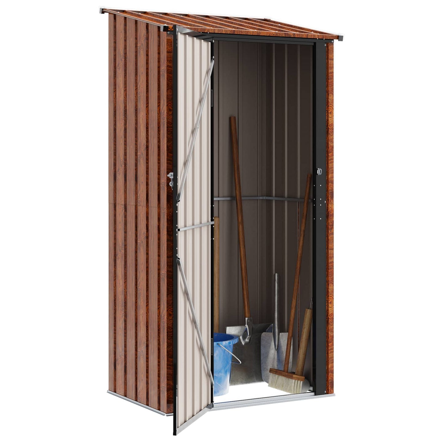 Hageskur Brun 103 x 74 x 200 cm Metall