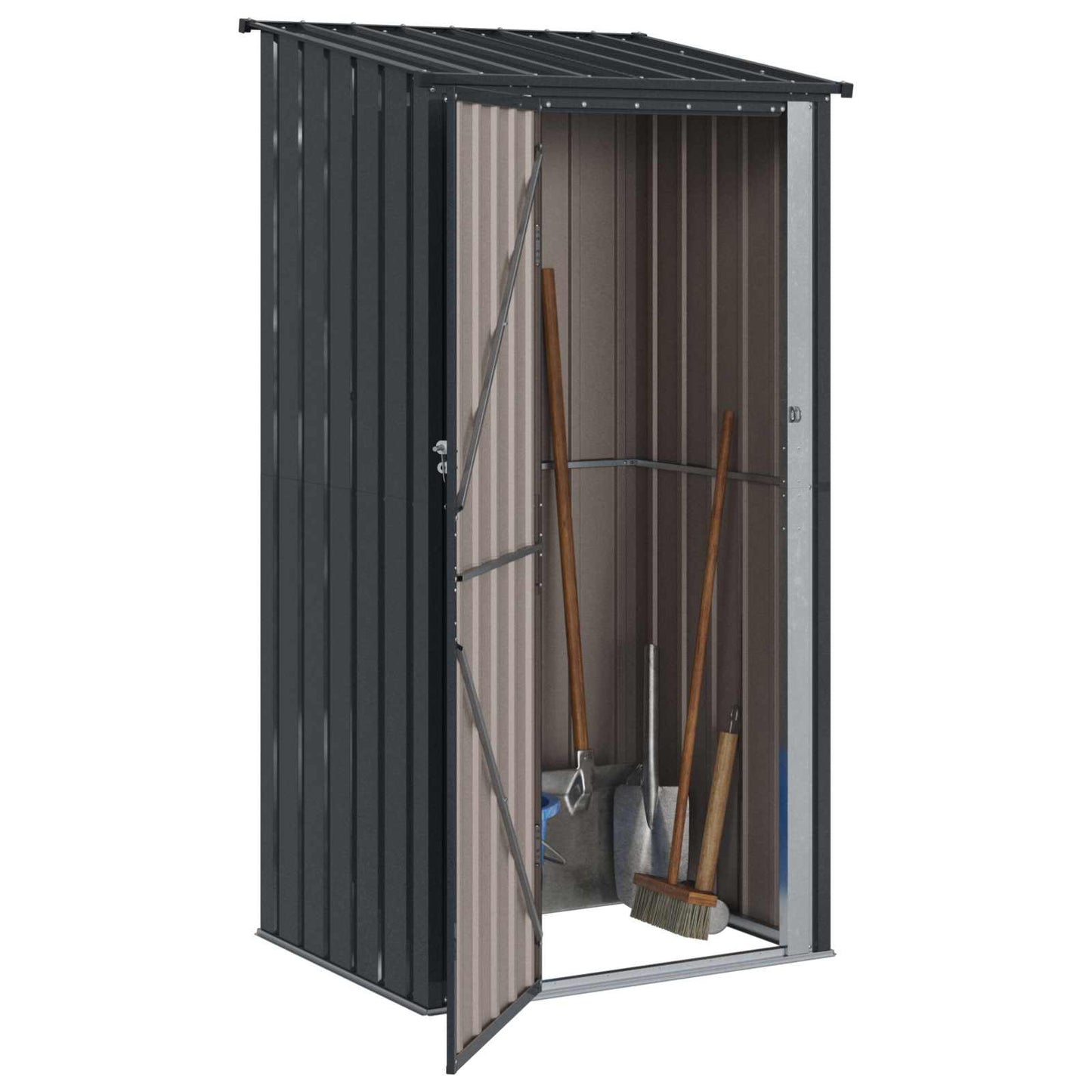 Hageskur Antrasitt 103 x 86 x 200 cm Metall