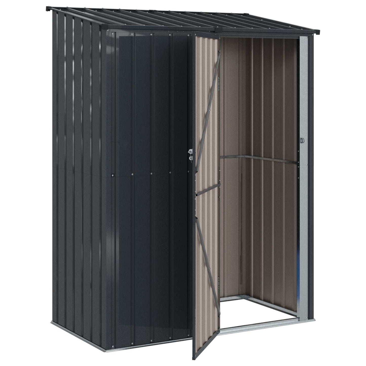 Hageskur Antrasitt 153,5 x 86 x 200 cm Metall
