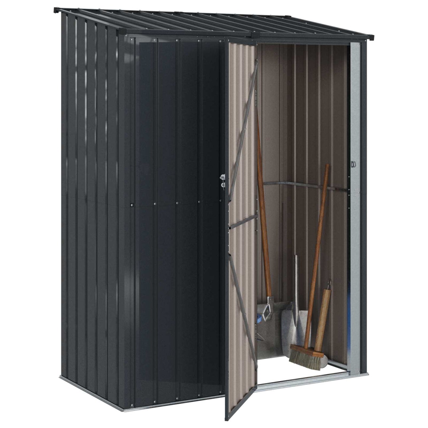 Hageskur Antrasitt 153,5 x 86 x 200 cm Metall