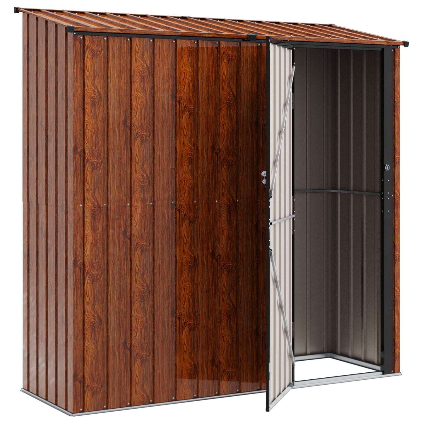 Hageskur Brun 203,5 x 73 x 200 cm Metall