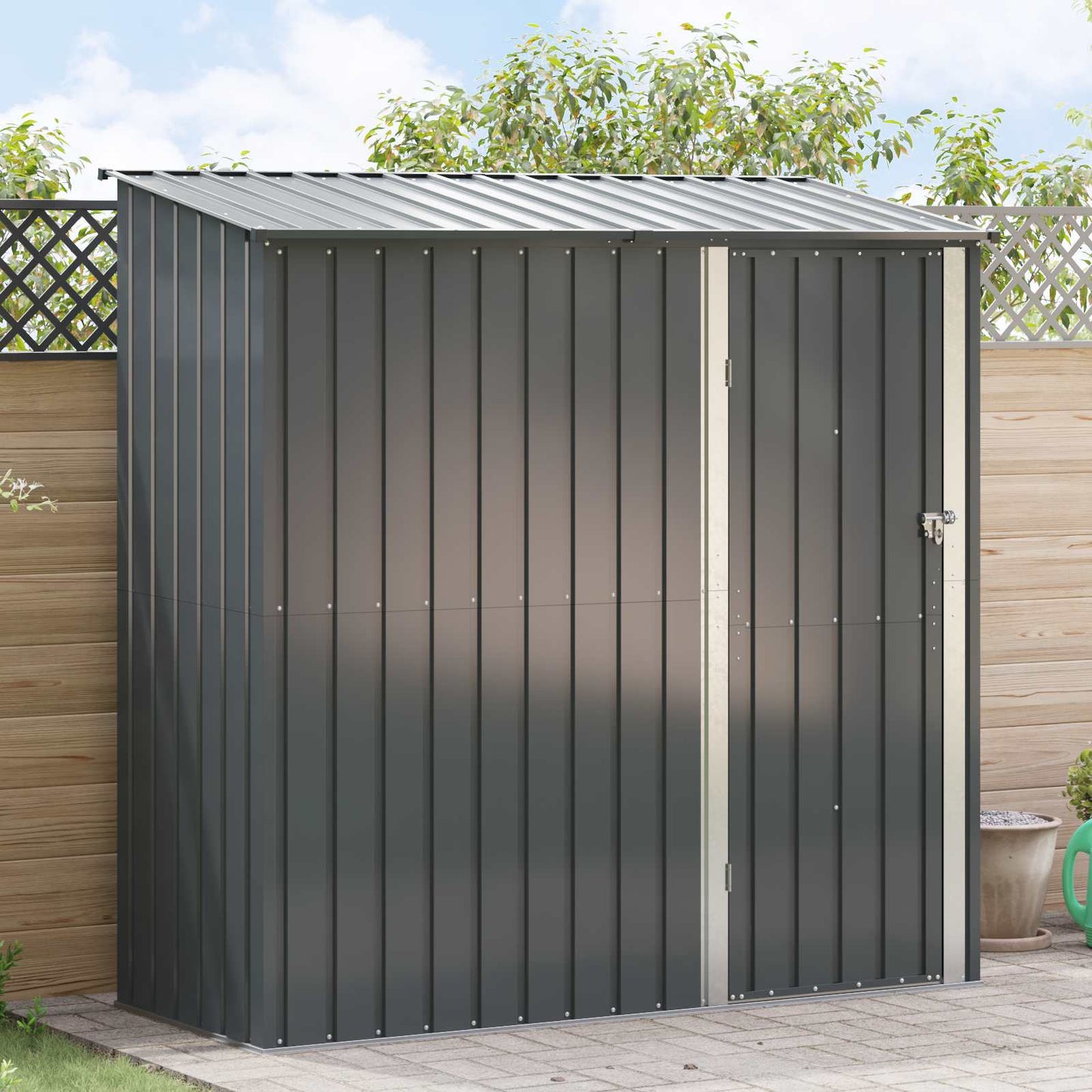 Hageskur Antrasitt 203 x 85,5 x 200 cm Metall