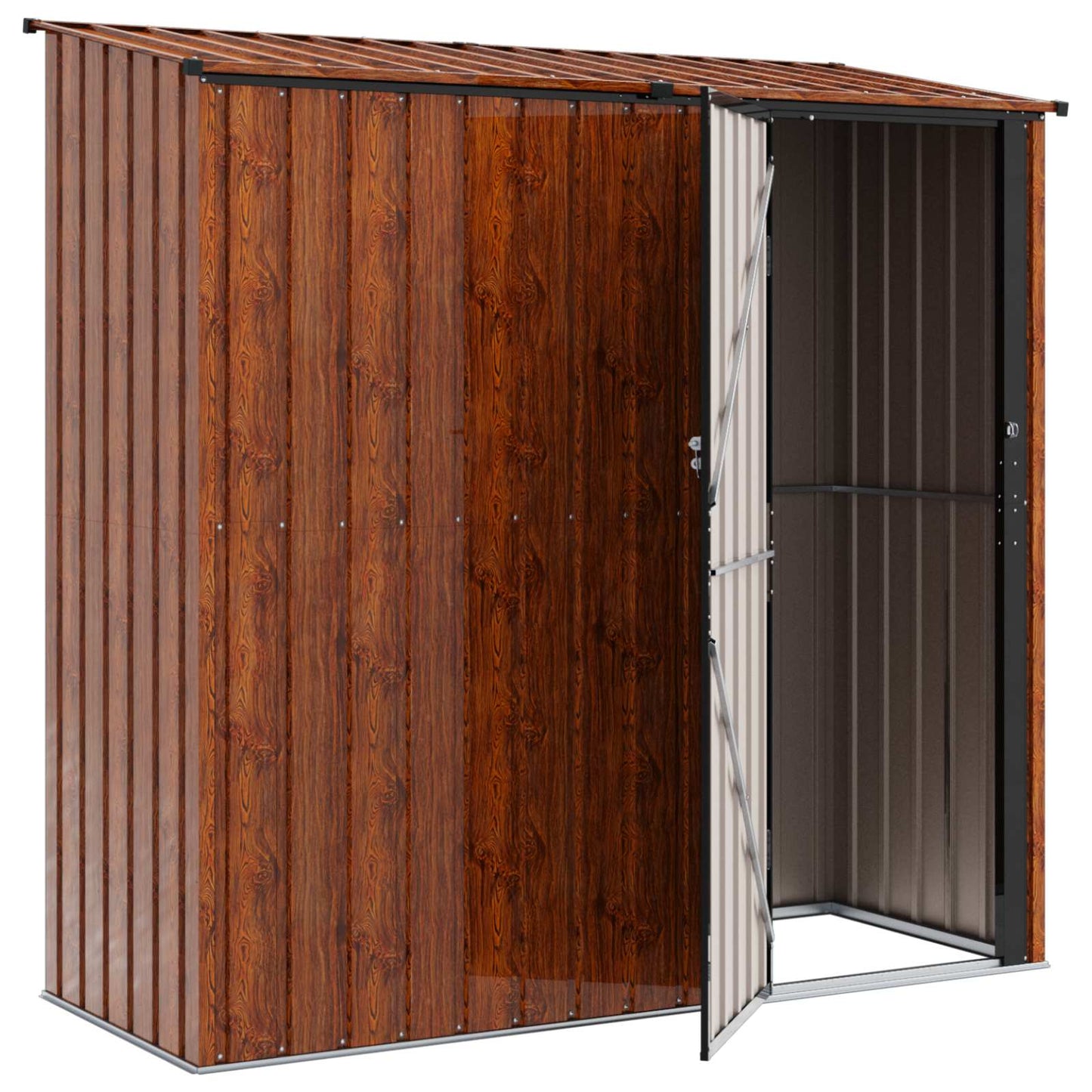 Hageskur Brun 203 x 85,5 x 200 cm Metall