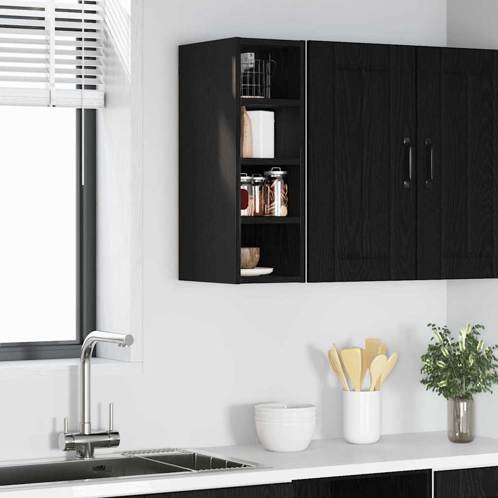 Hengende skap Svart eik 20 x 29,5 x 60 cm Konstruert tre