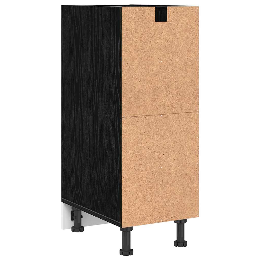 Kjøkken Underskaps Svart eik 30 x 44,5 x 81,5 cm Konstruert tre