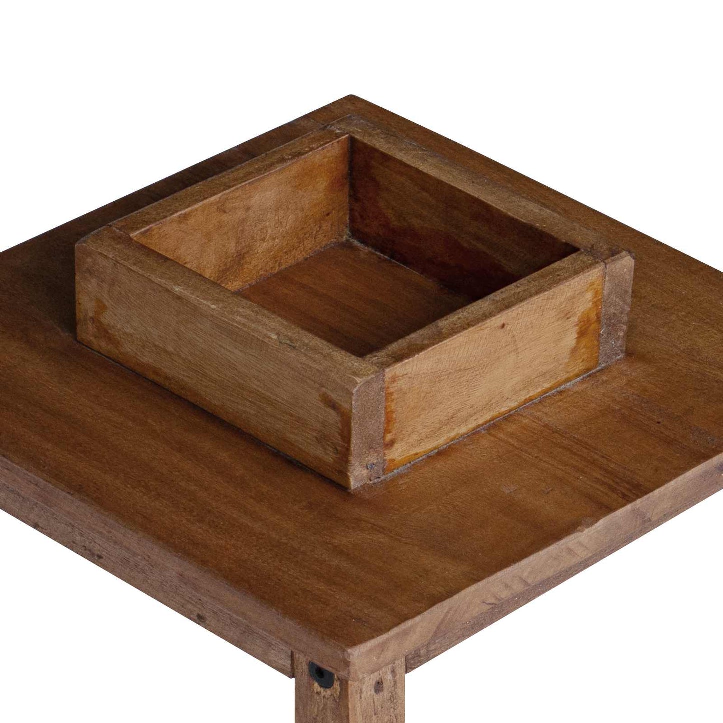 Lanterne 3 pcs Naturlig Mahogni Tre