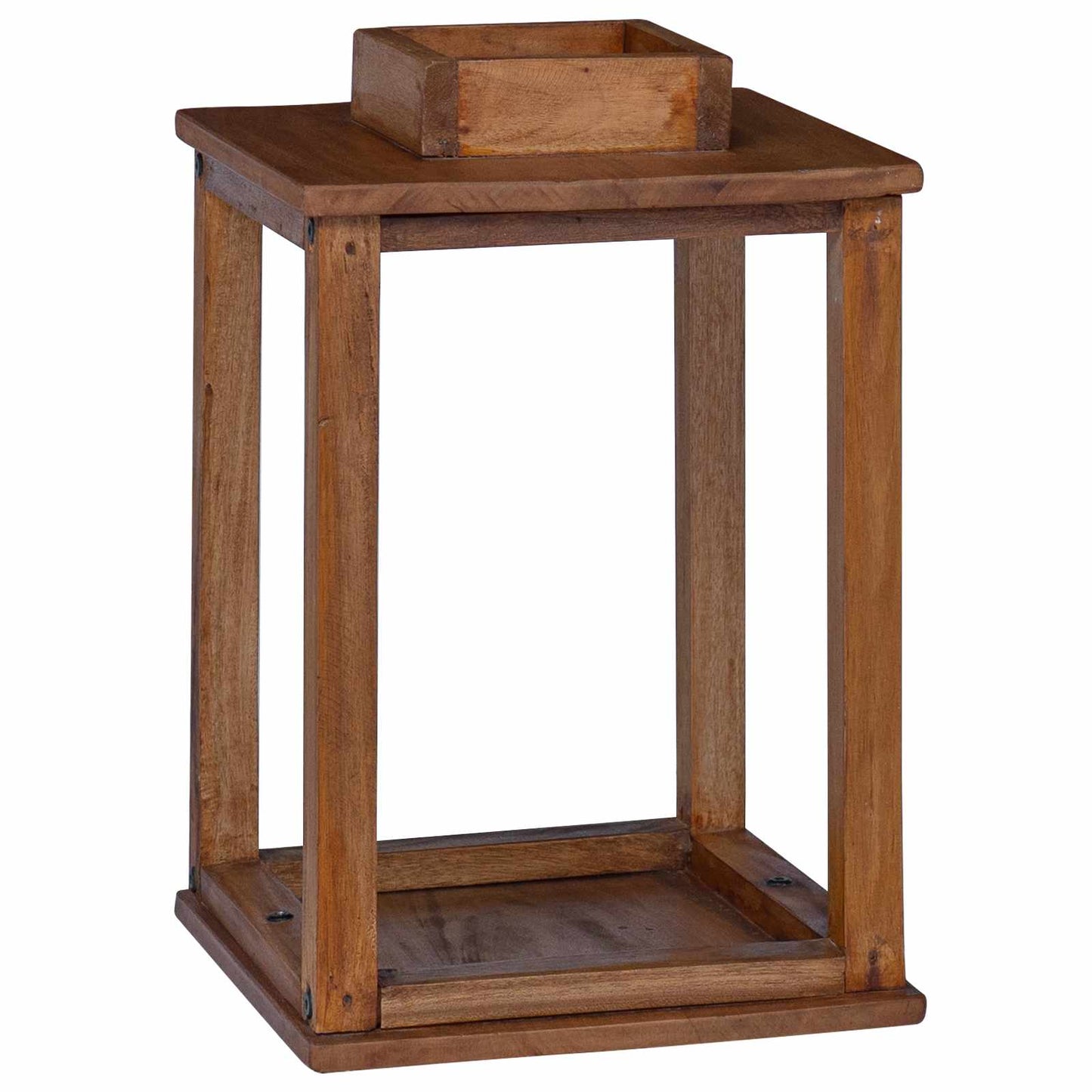 Lanterne 3 pcs Naturlig Mahogni Tre