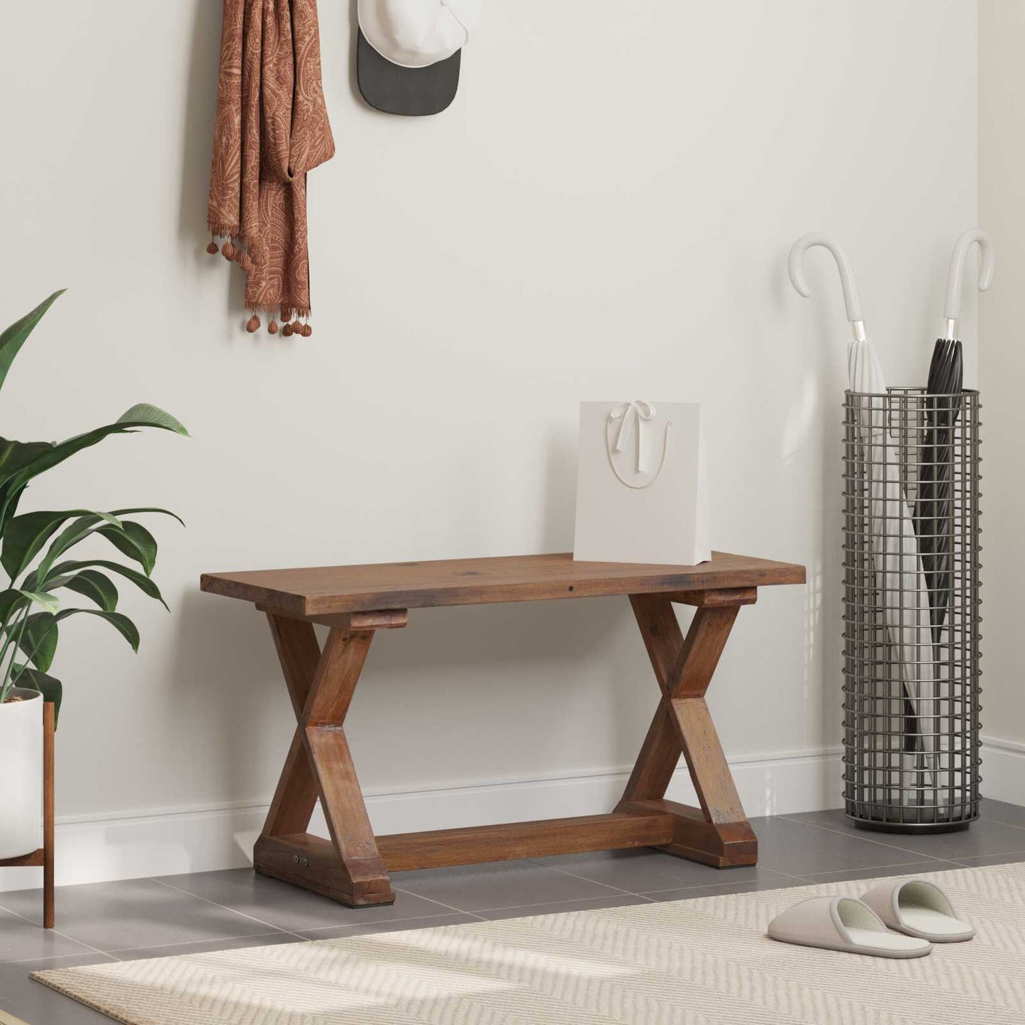 benk Naturlig 85 x 35 x 46 cm Massivt gjenvunnet tre