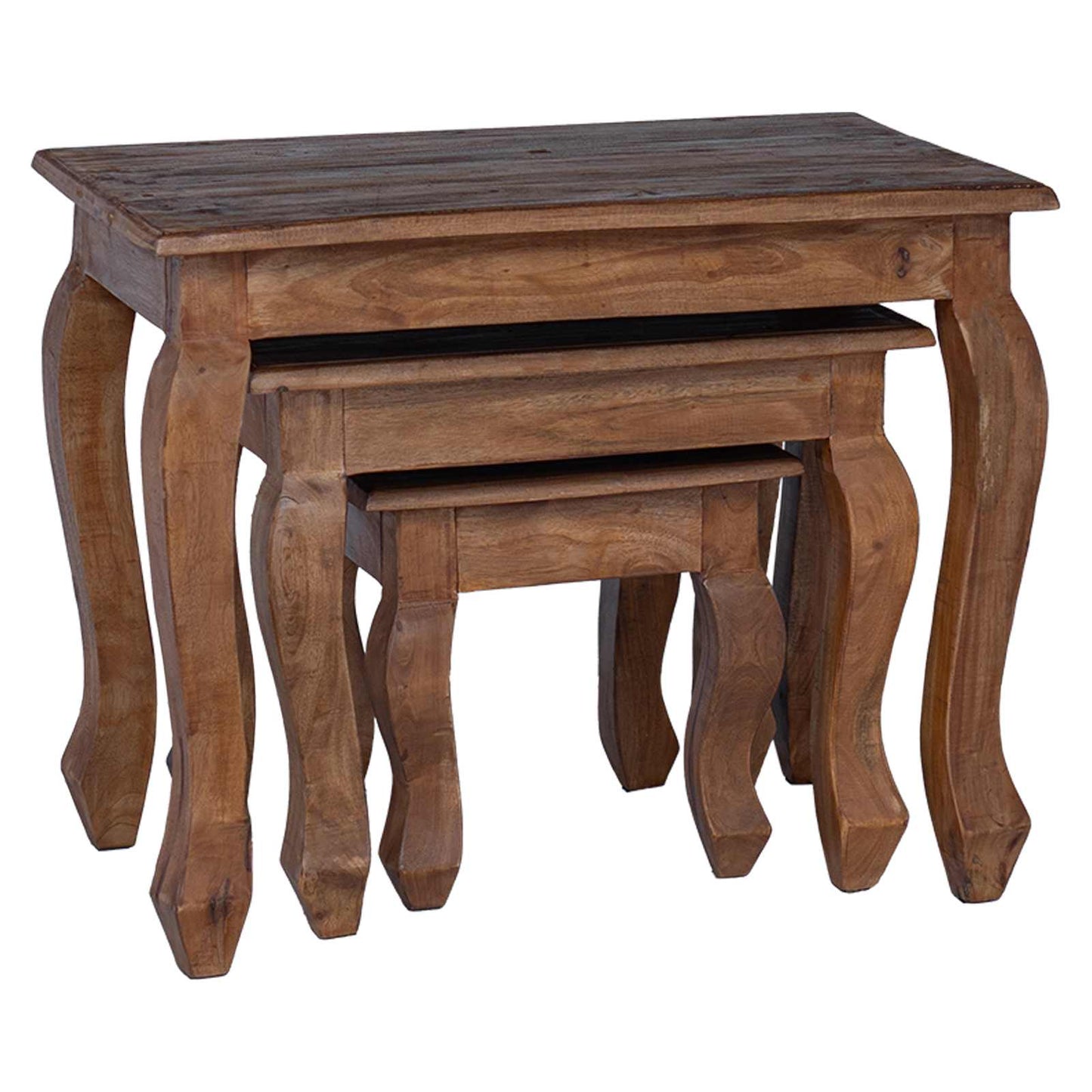 Nesting Bord 3 pcs Brun Massivt mahognitre