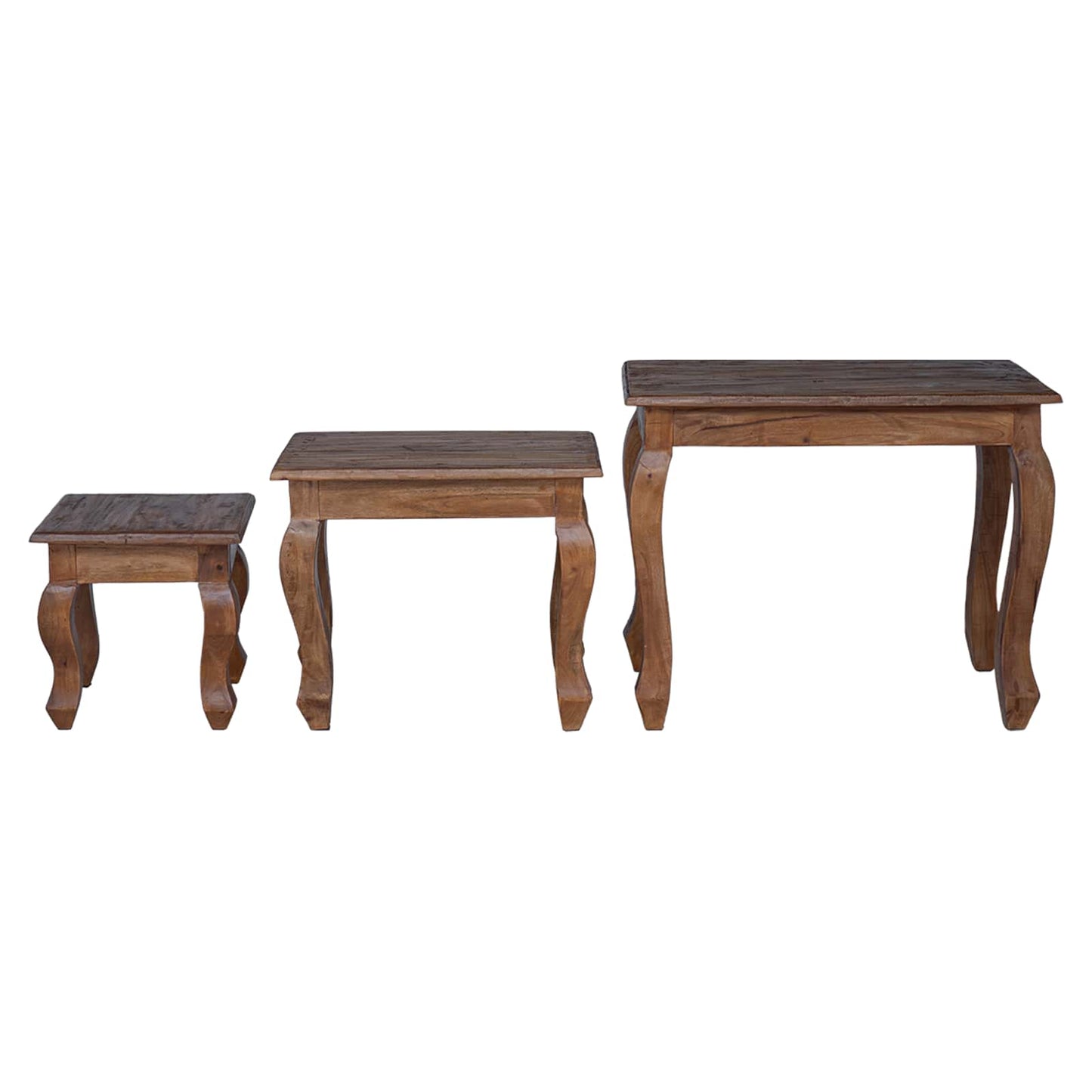 Nesting Bord 3 pcs Brun Massivt mahognitre