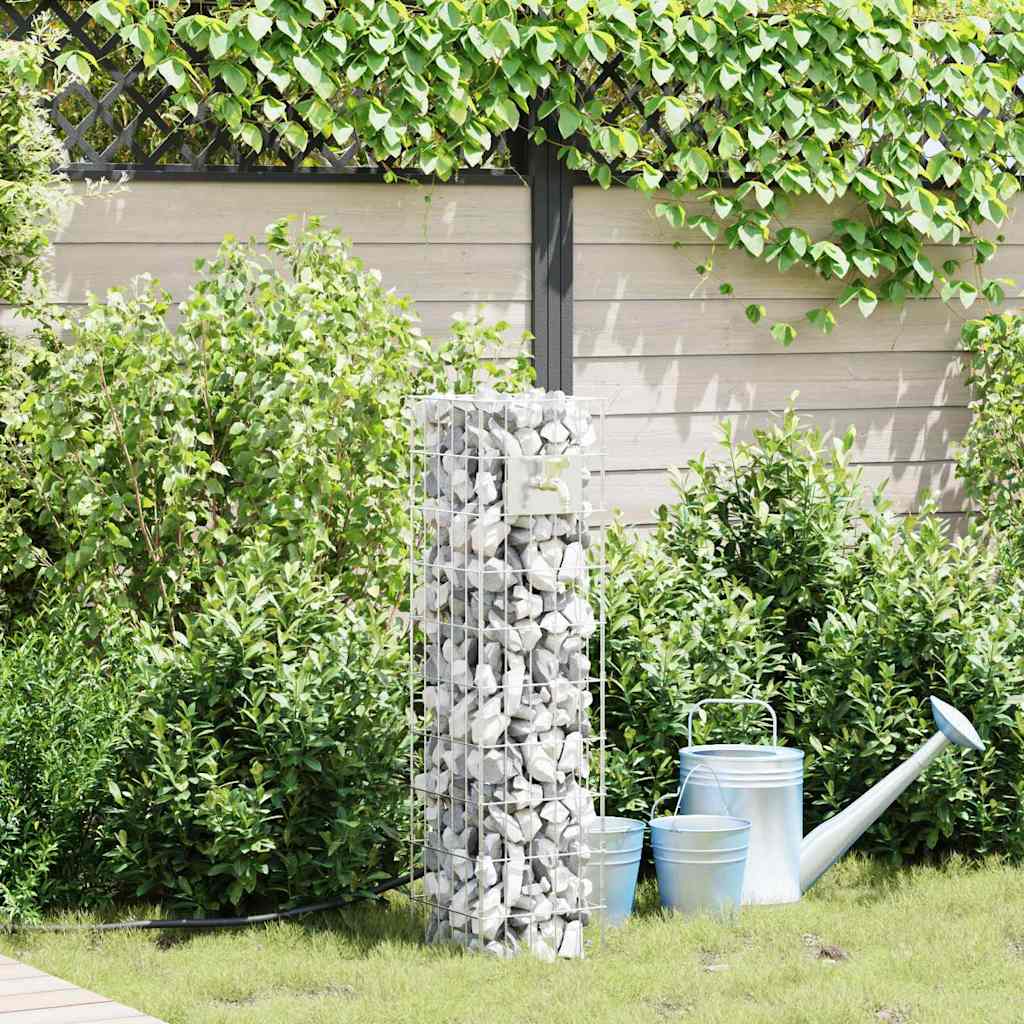 Gabion kran sølv 25 x 25 x 100 cm Rustfritt Stål