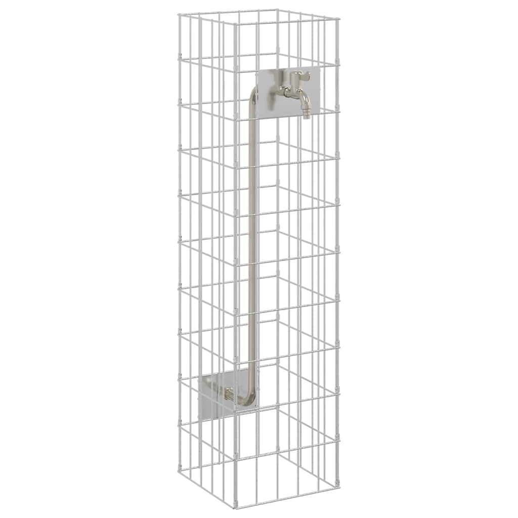 Gabion kran sølv 25 x 25 x 100 cm Rustfritt Stål