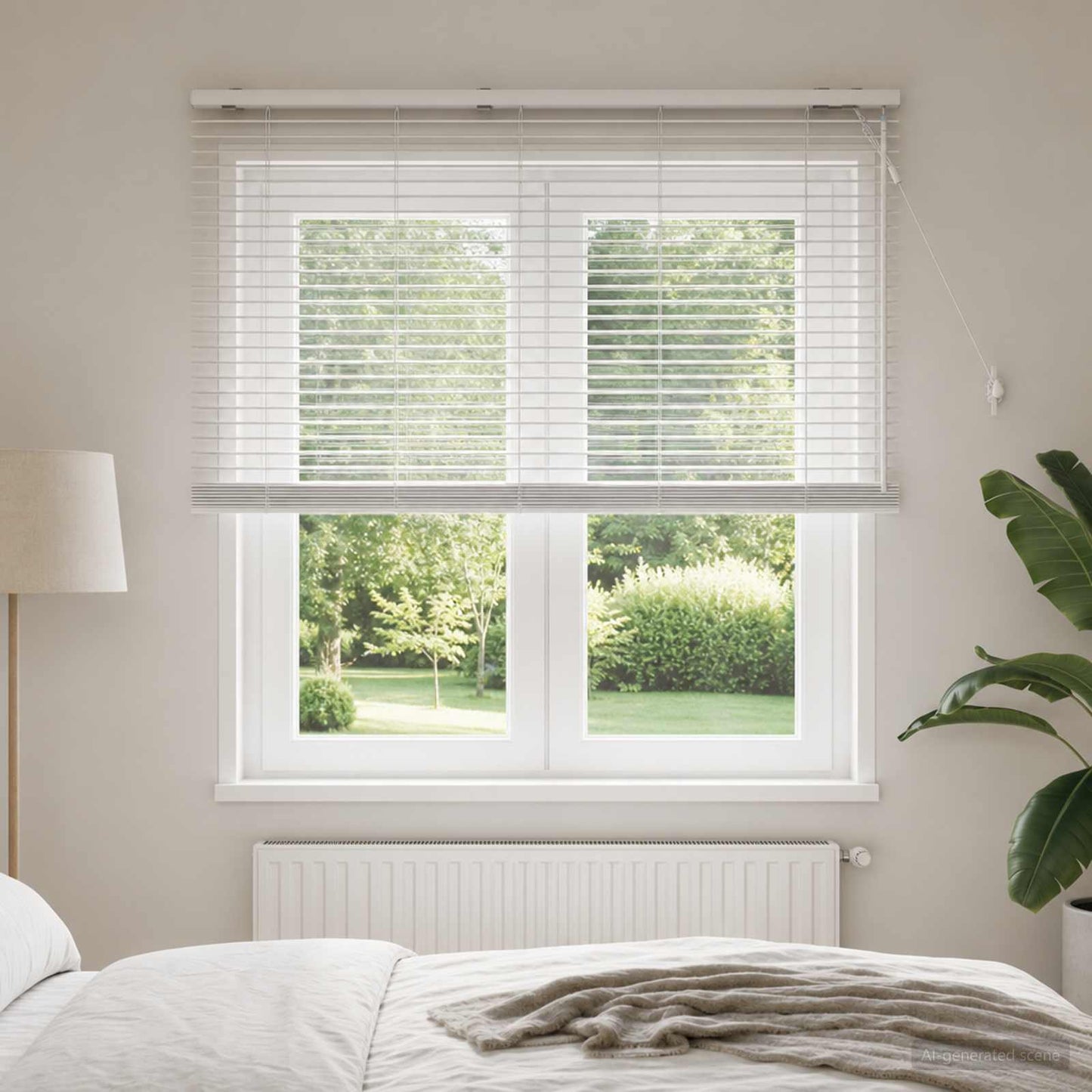Venetiansk persienne Hvit 135 x 160 cm 35 mm