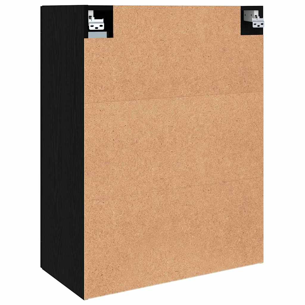 Oppbevaringsskap Veggmontert Svart Eik 69,5 x 34 x 90 cm
