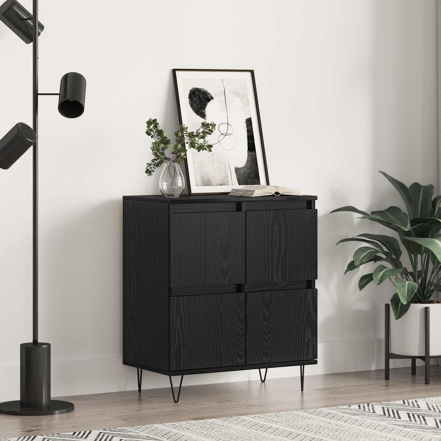 Serviesskap Svart Eik 60 x 35 x 70 cm