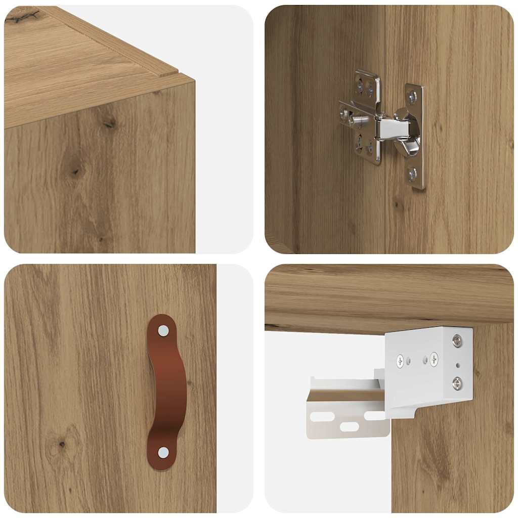 Veggskap Artisan Eik 69,5 x 34 x 90 cm Konstruert tre