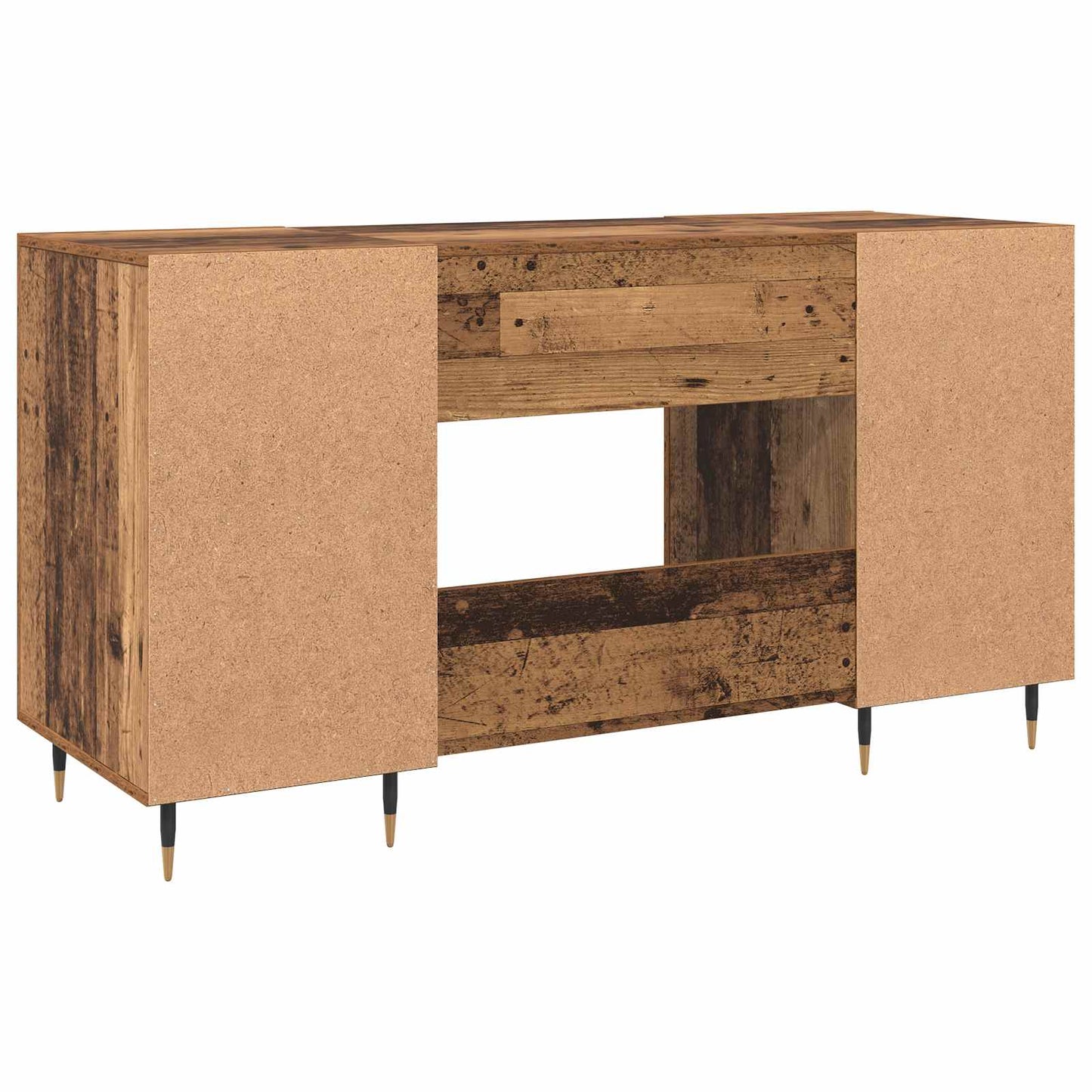 Skrivebord med dør Gammelt tre 140 x 50 x 75 cm Konstruert tre