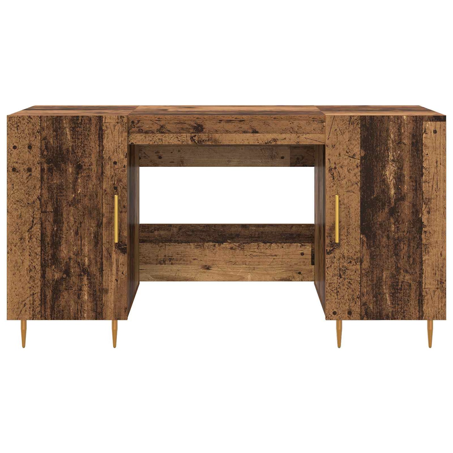 Skrivebord med dør Gammelt tre 140 x 50 x 75 cm Konstruert tre